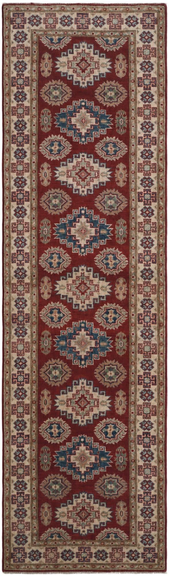 2' 11 x 9' 9 Hand Knotted Kazak Runner Rug