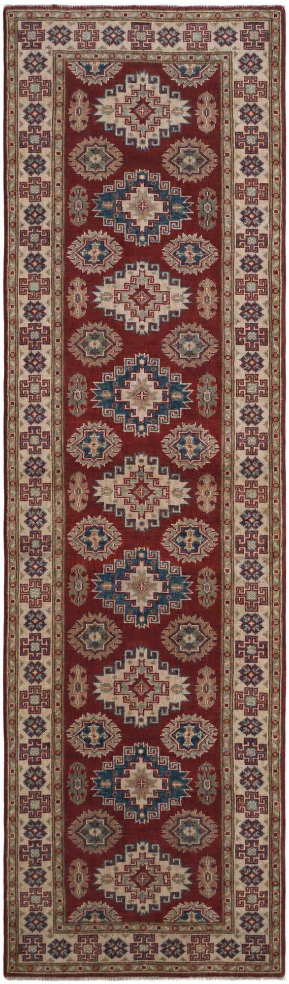 2' 11 x 9' 9 Hand Knotted Kazak Runner Rug