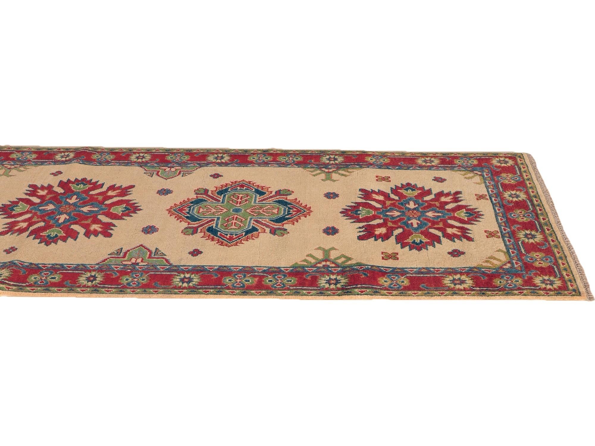Detail image 6 of 12: 2' 11 x 8' 5 Hand Knotted Kazak Runner Rug