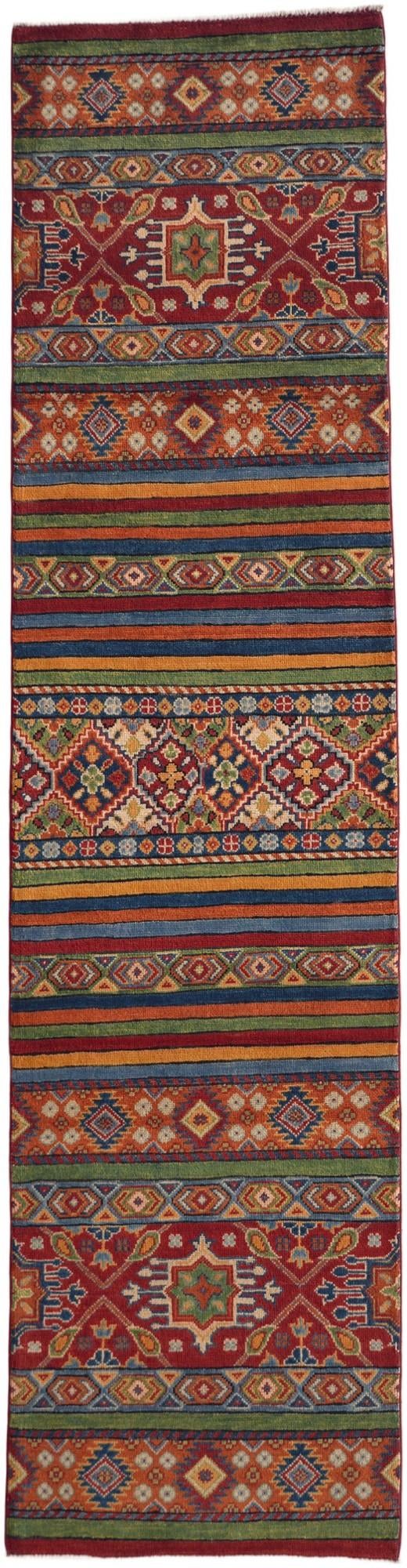 80cm x 310cm Hand Knotted Kazak Runner Rug