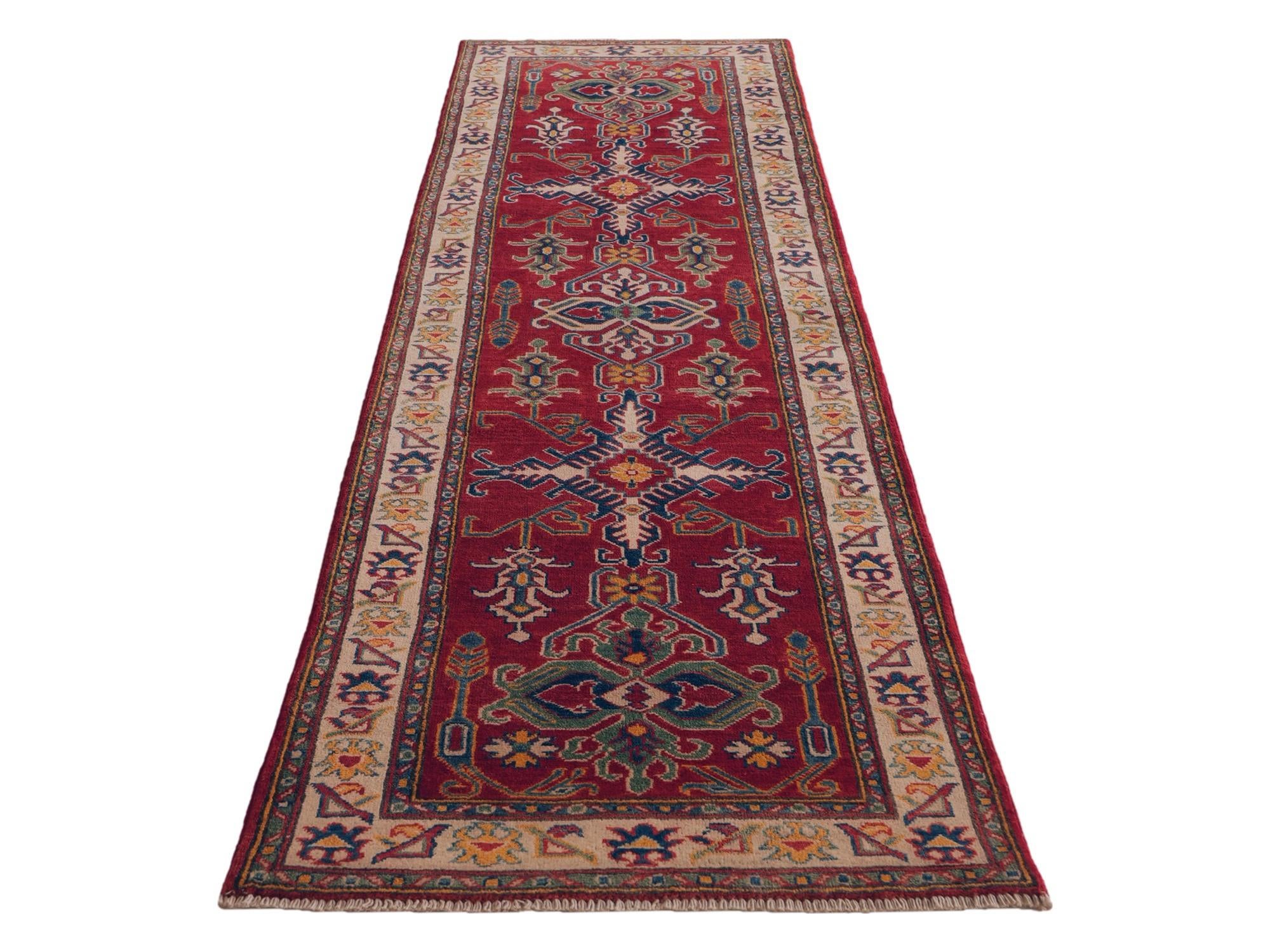 Detail image 5 of 11: 2' 8 x 9' 10 Hand Knotted Kazak Runner Rug
