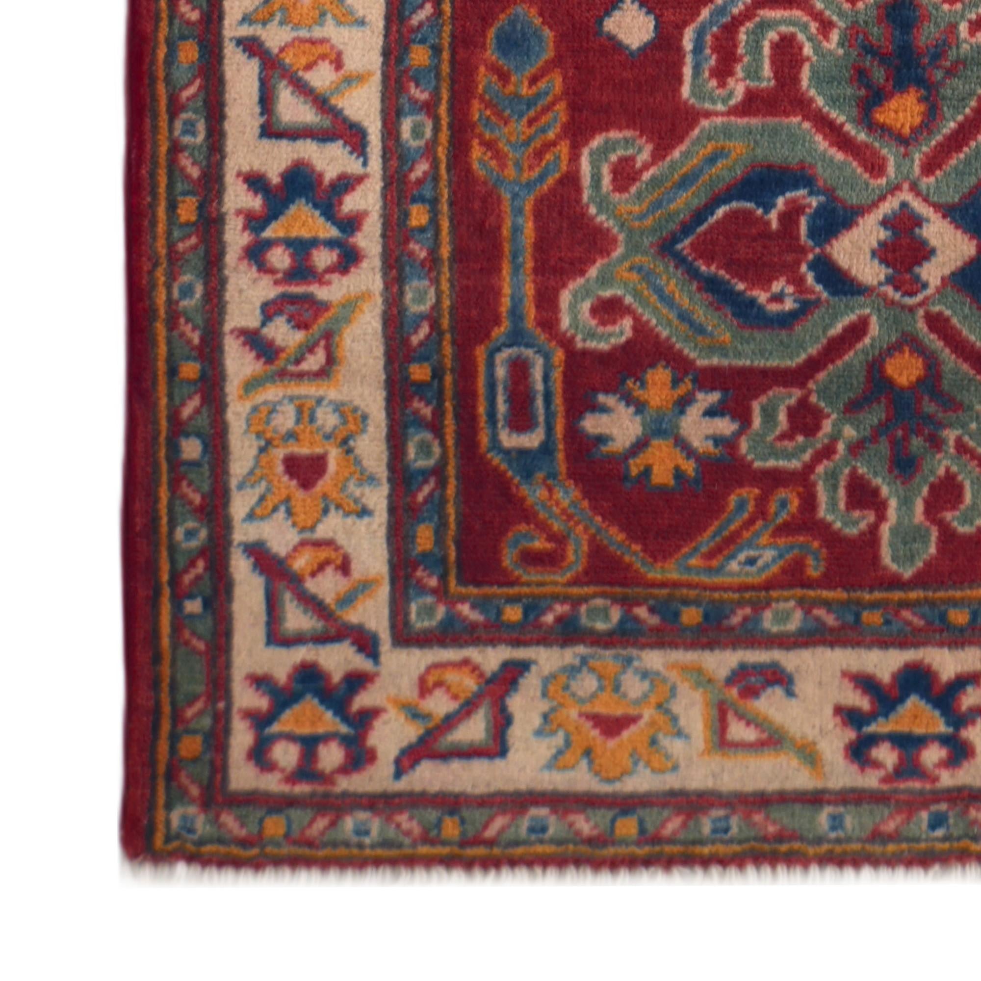Detail image 7 of 11: 2' 8 x 9' 10 Hand Knotted Kazak Runner Rug