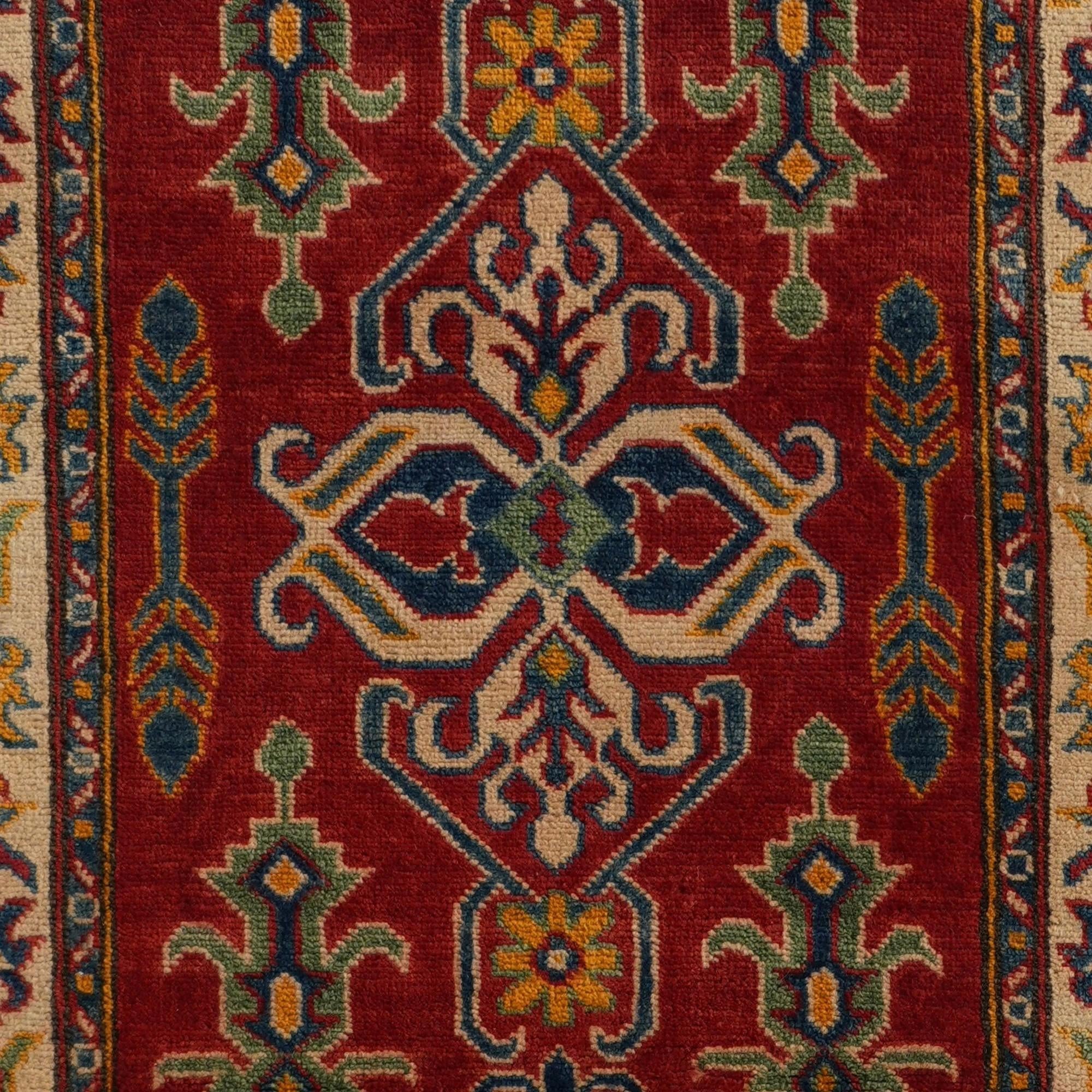 Detail image 10 of 11: 2' 8 x 9' 10 Hand Knotted Kazak Runner Rug