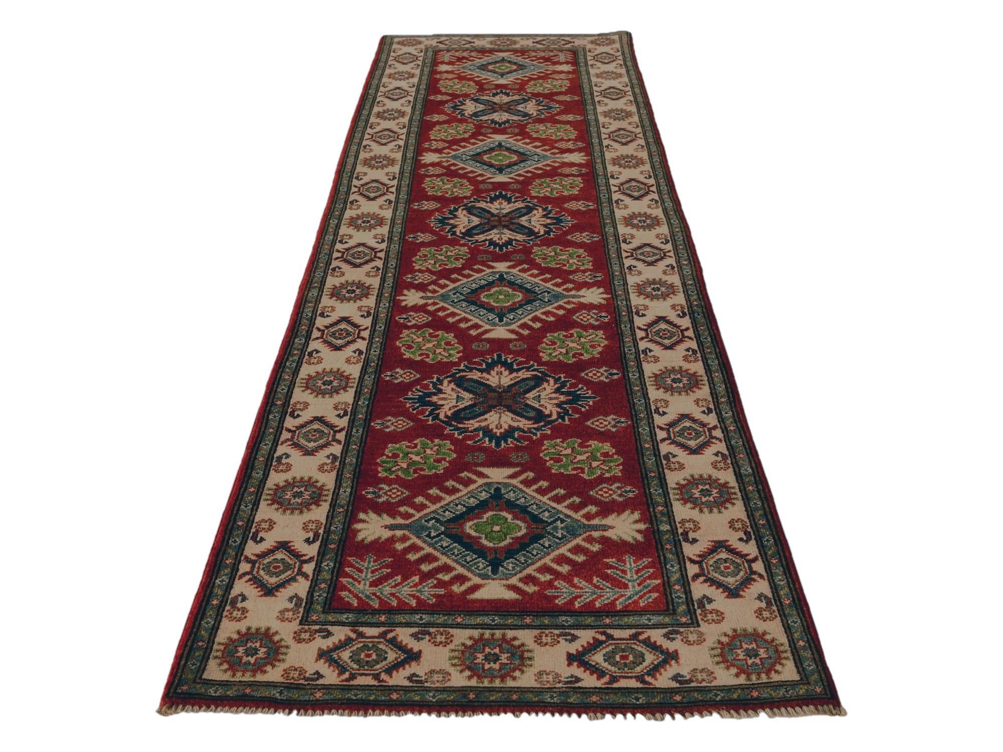 2' 9 x 10' Hand Knotted Kazak Runner Rug