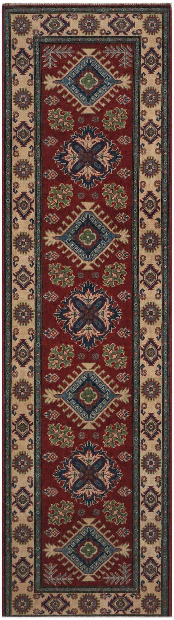 2' 9 x 10' Hand Knotted Kazak Runner Rug
