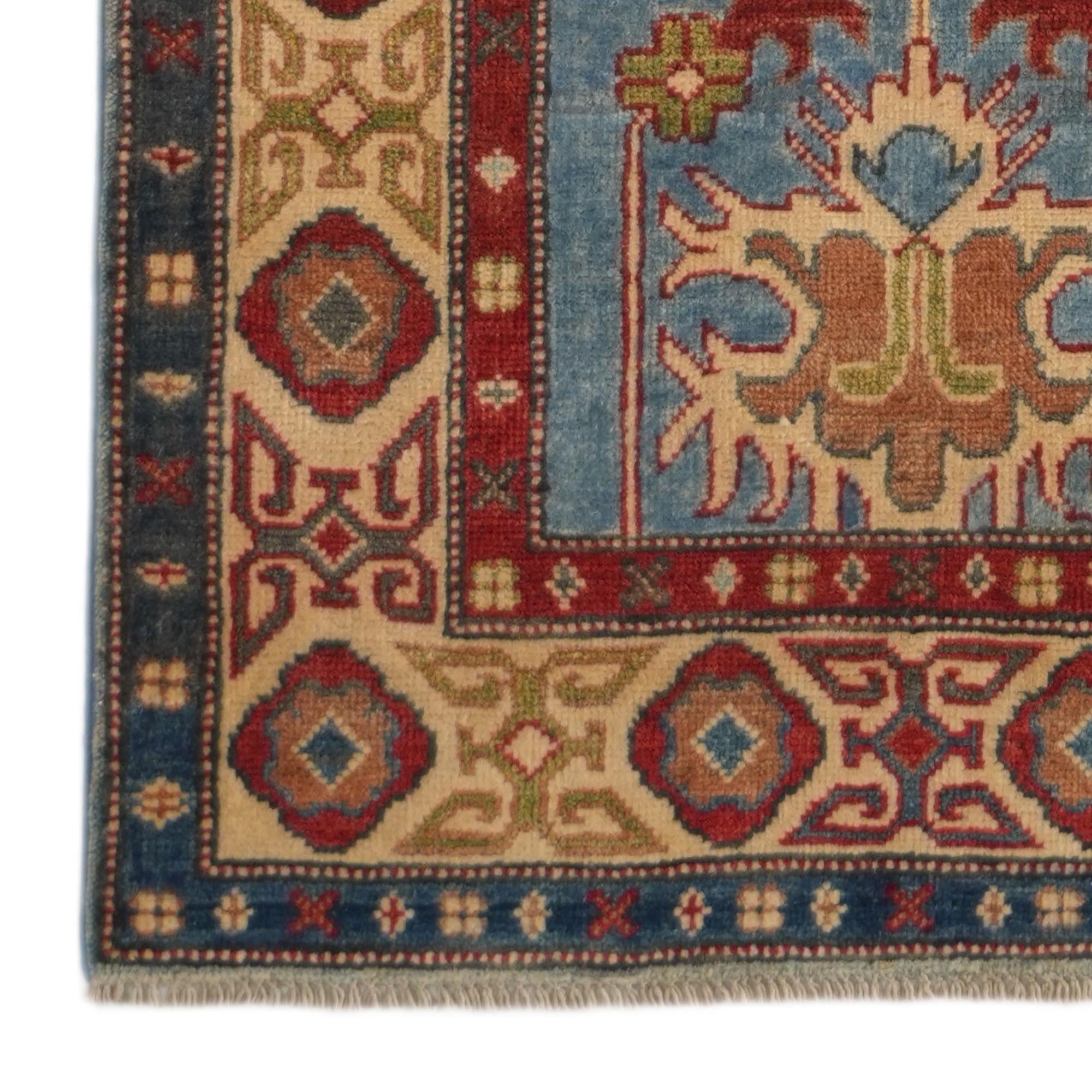 2' 8 x 9' 10 Hand Knotted Kazak Runner Rug