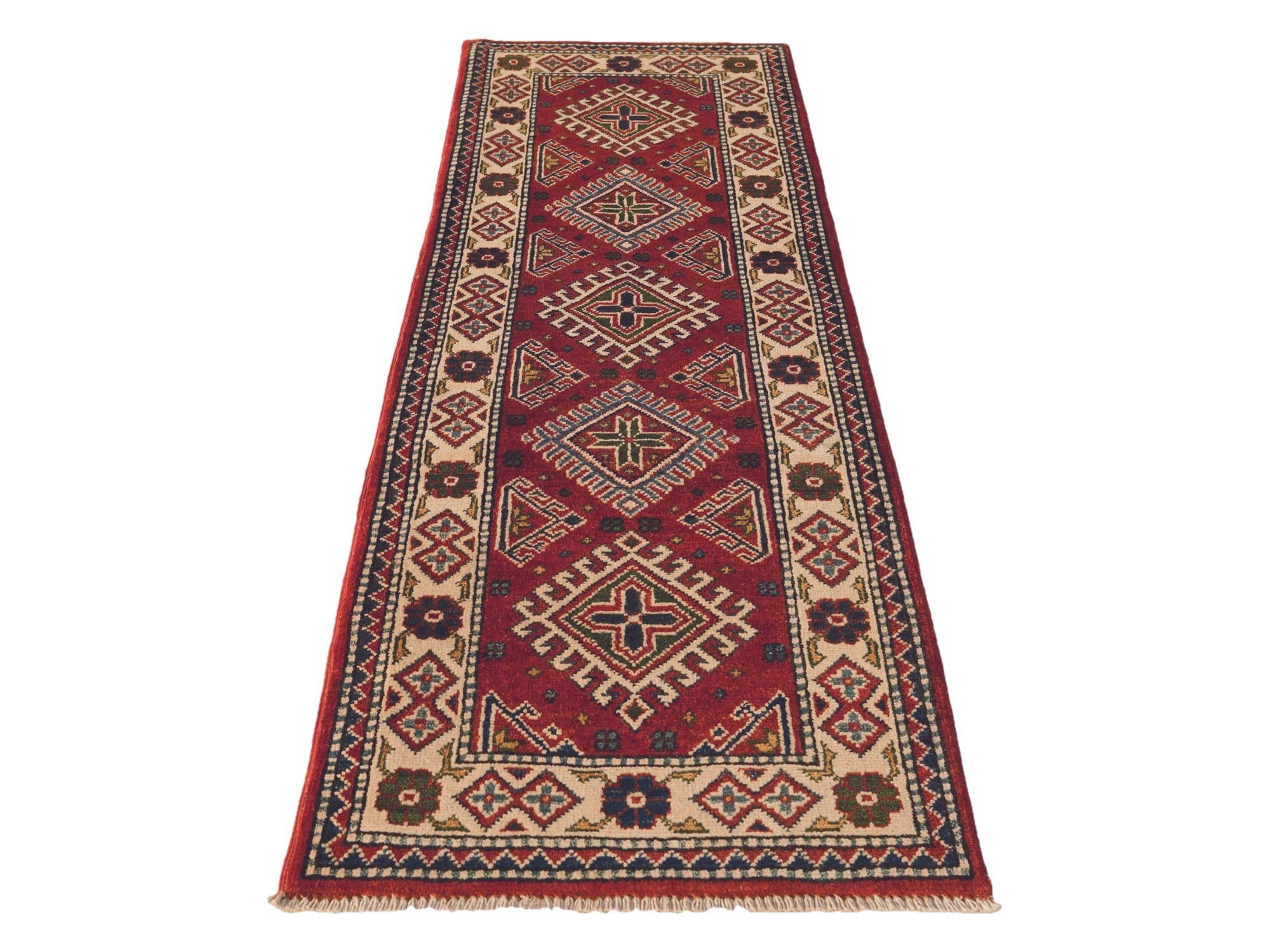 2' x 6' Hand Knotted Kazak Runner Rug