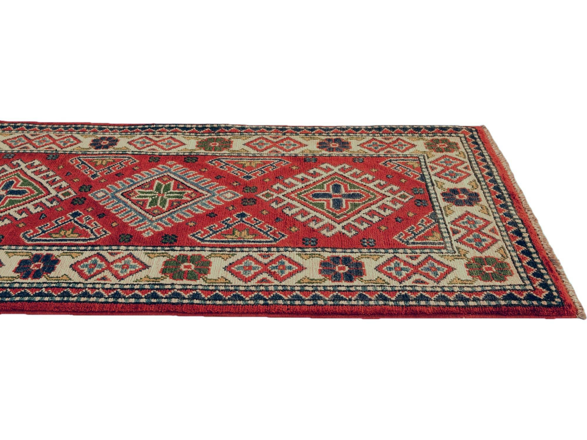 2' x 6' Hand Knotted Kazak Runner Rug