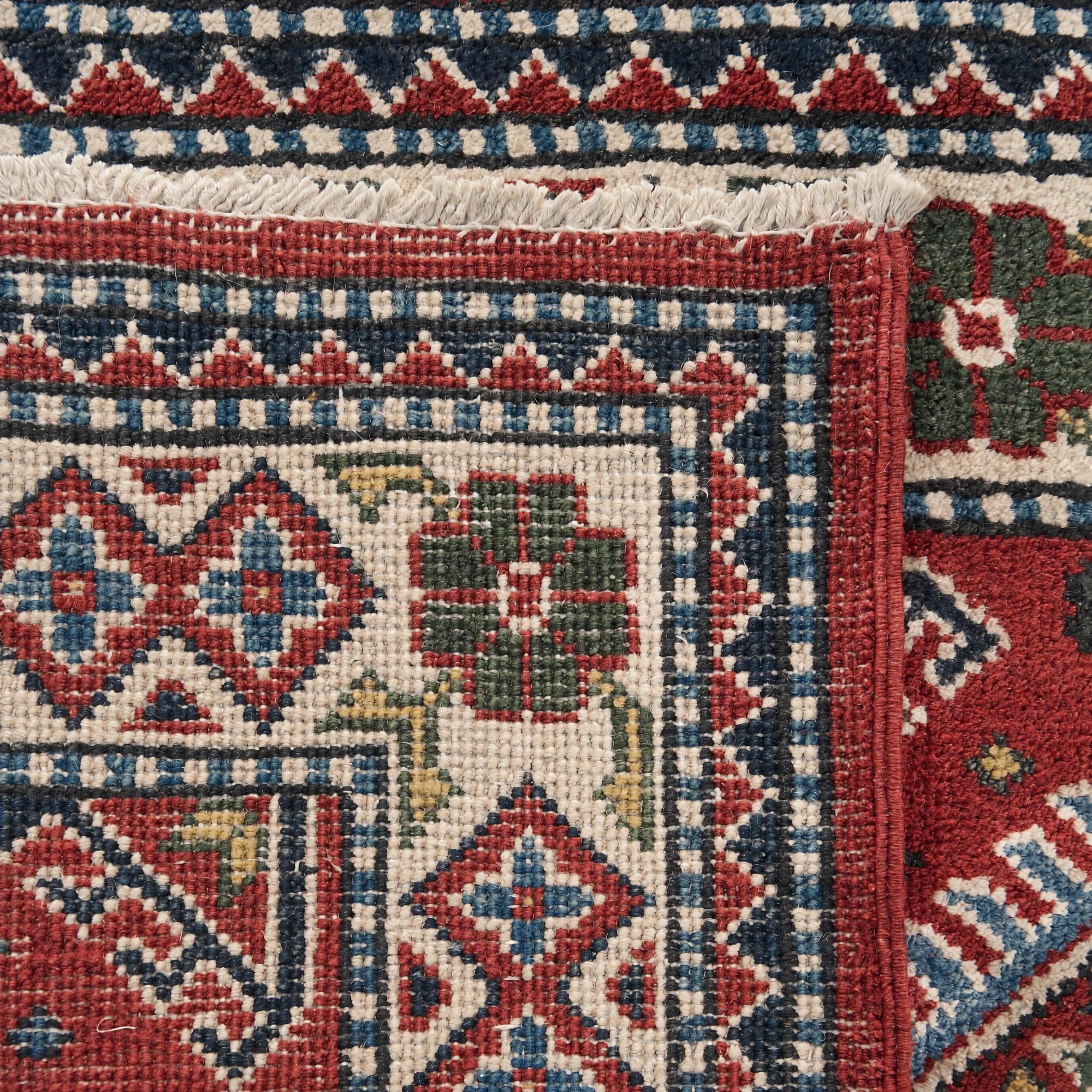 60cm x 185cm anudado a mano Kazak Alfombra Pasillera