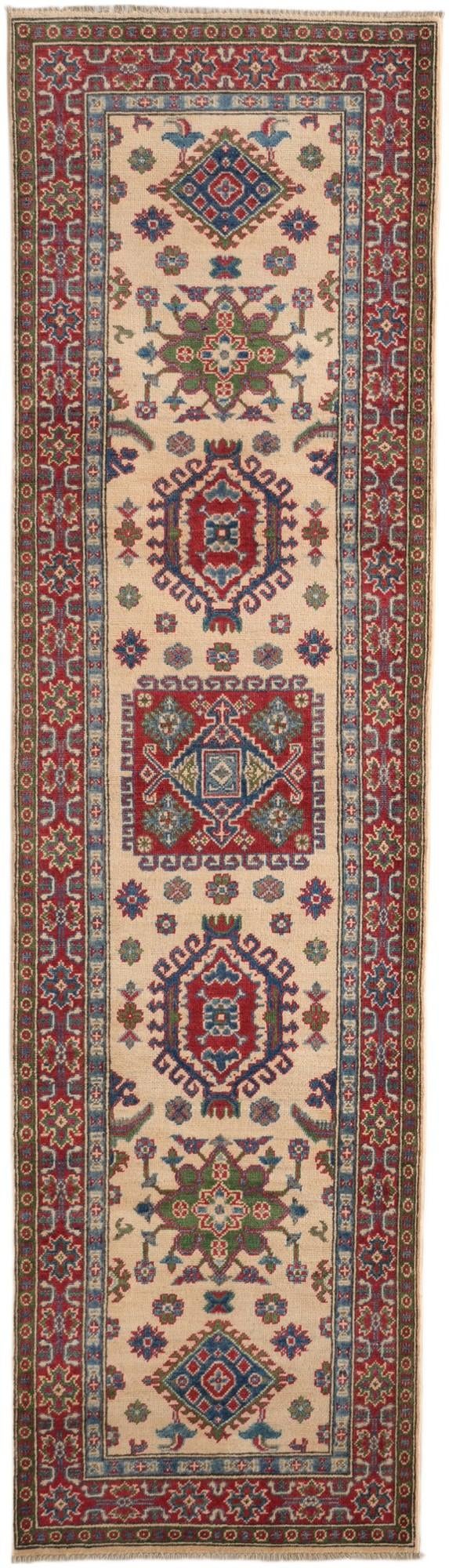 2' 9 x 9' 9 Hand Knotted Kazak Runner Rug