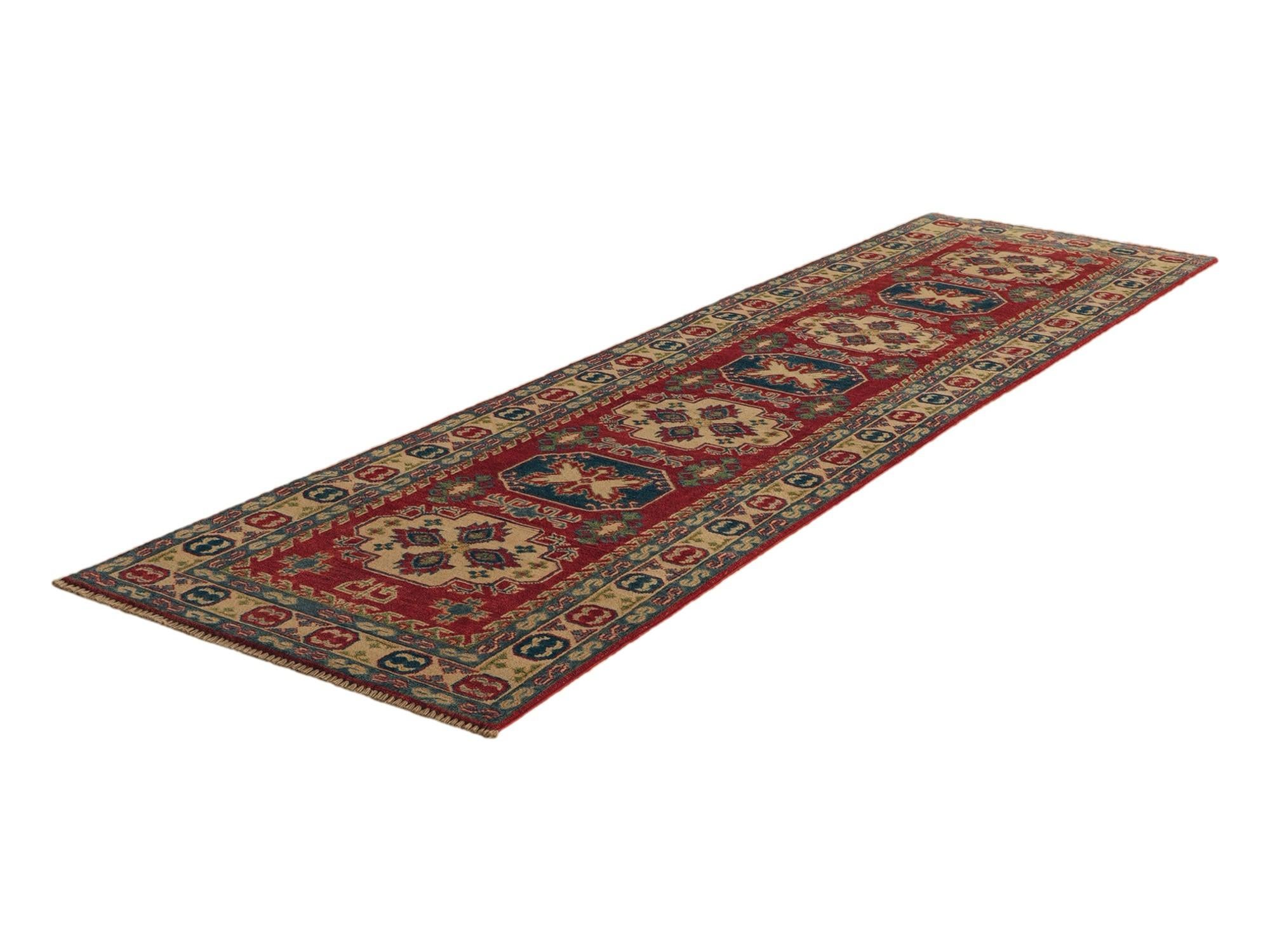 80cm x 300cm Hand Knotted Kazak Runner Rug