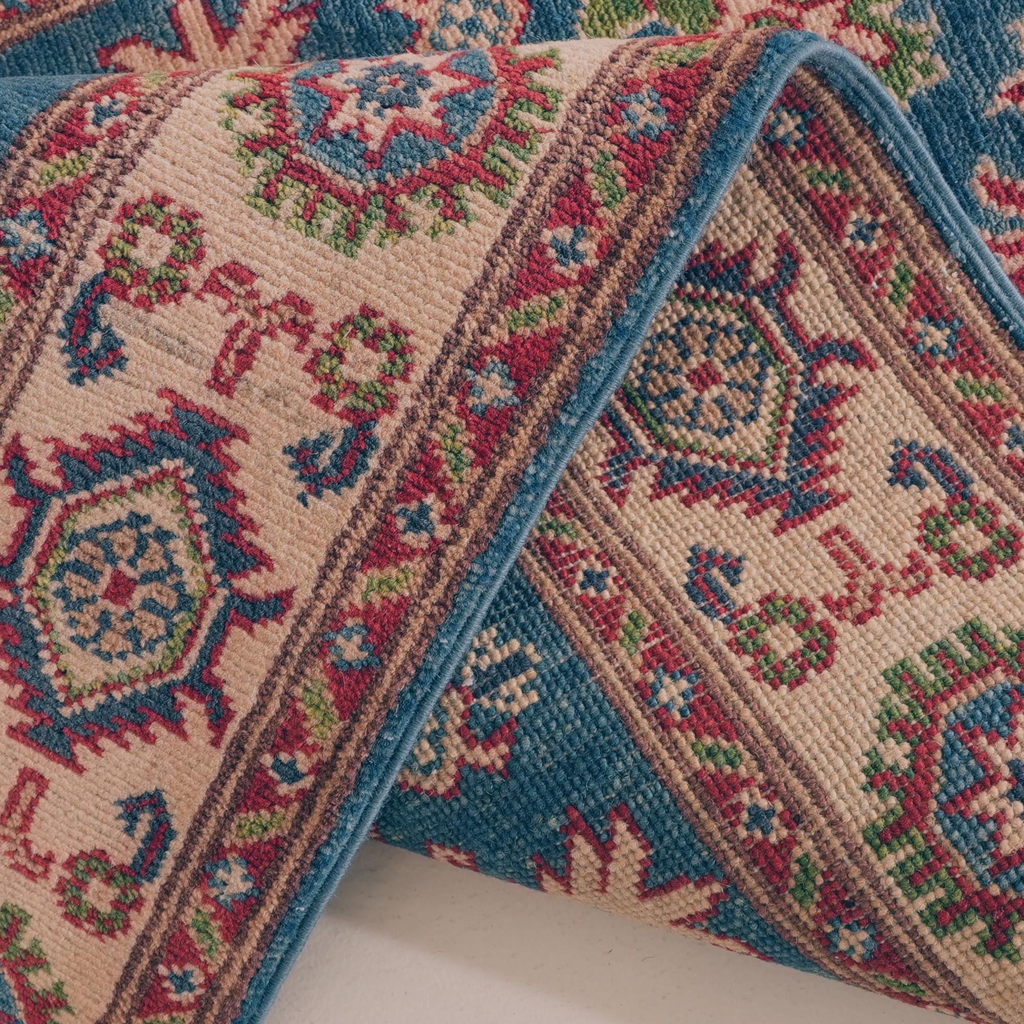 85cm x 300cm anudado a mano Kazak Alfombra Pasillera