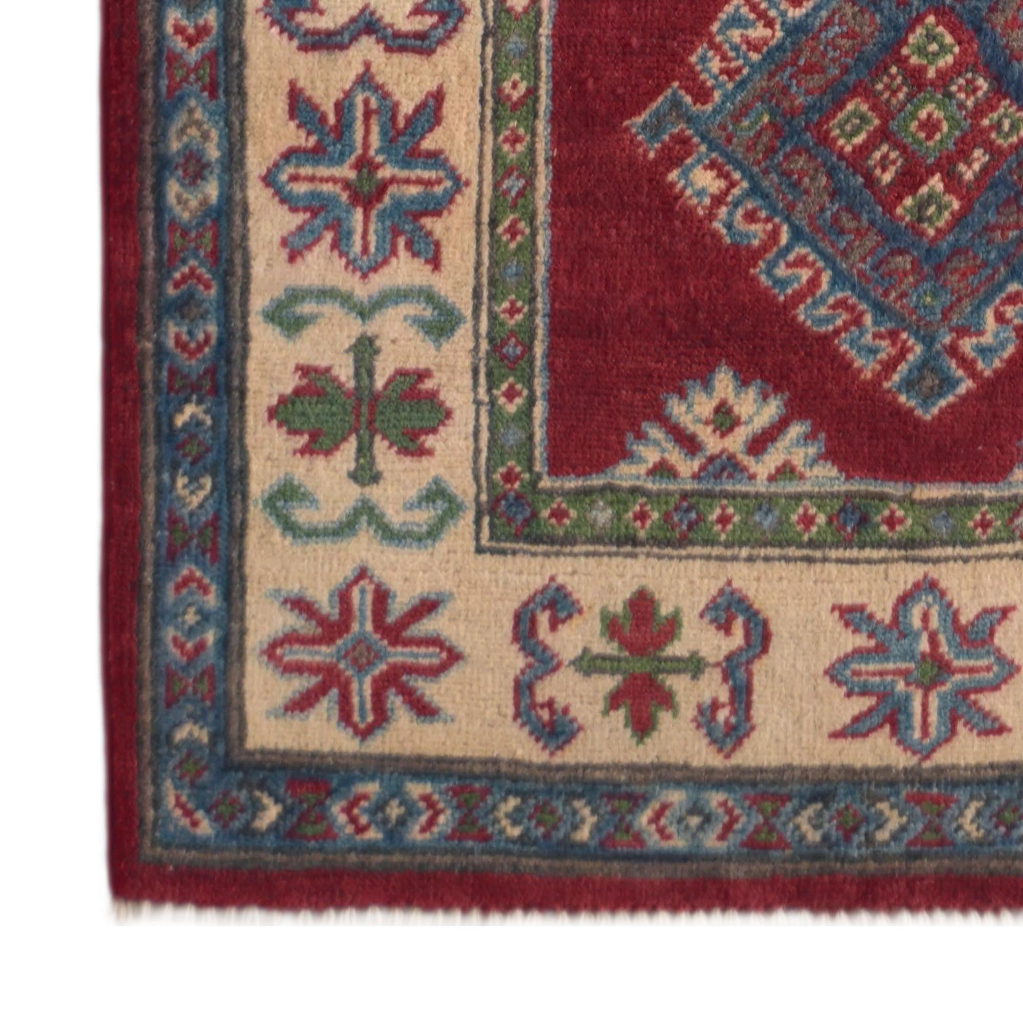 80cm x 290cm Hand Knotted Kazak Runner Rug