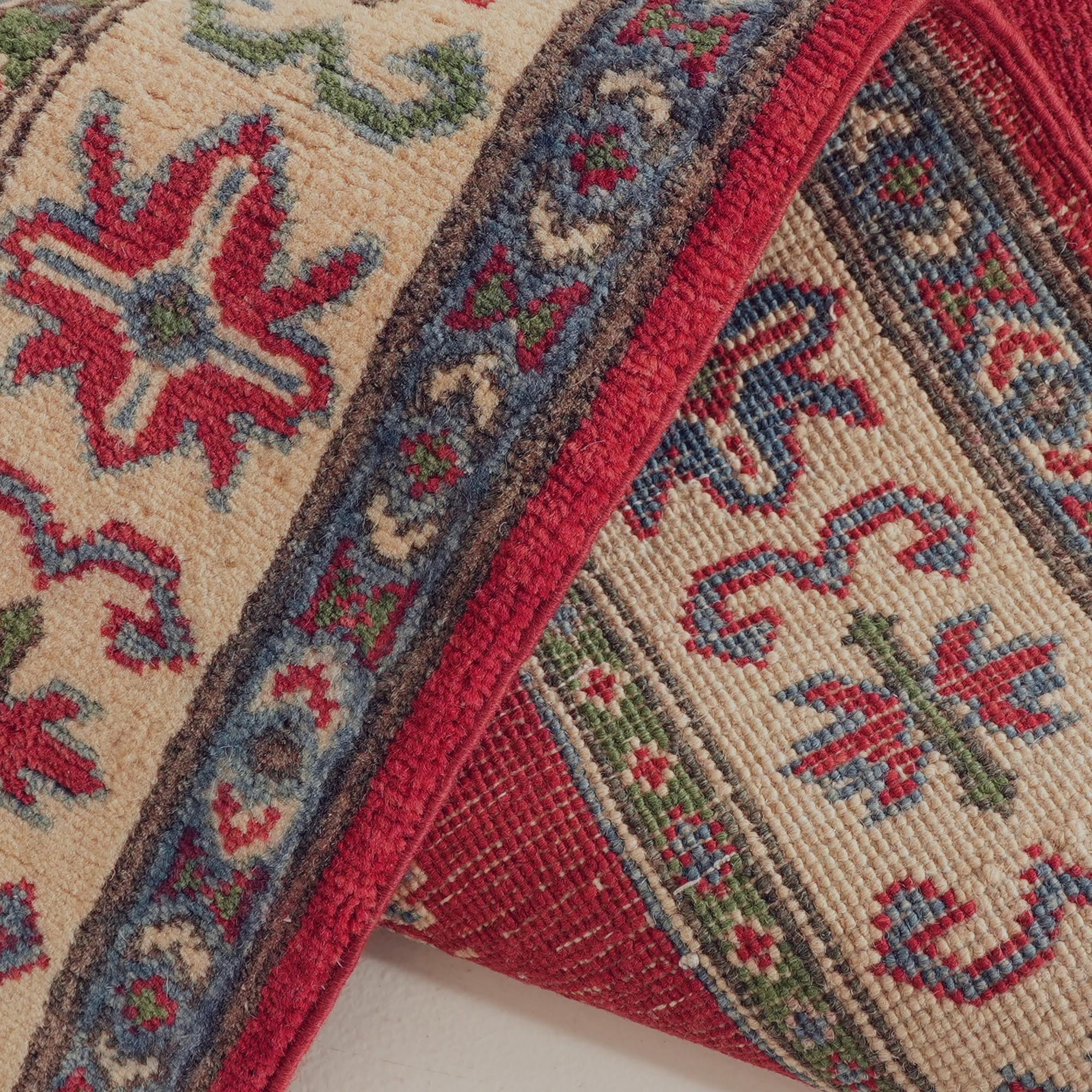 80cm x 290cm Hand Knotted Kazak Runner Rug