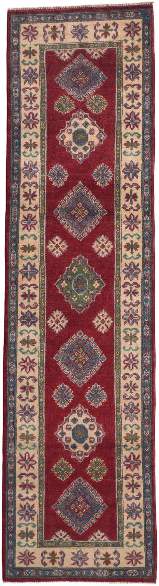 80cm x 290cm Hand Knotted Kazak Runner Rug