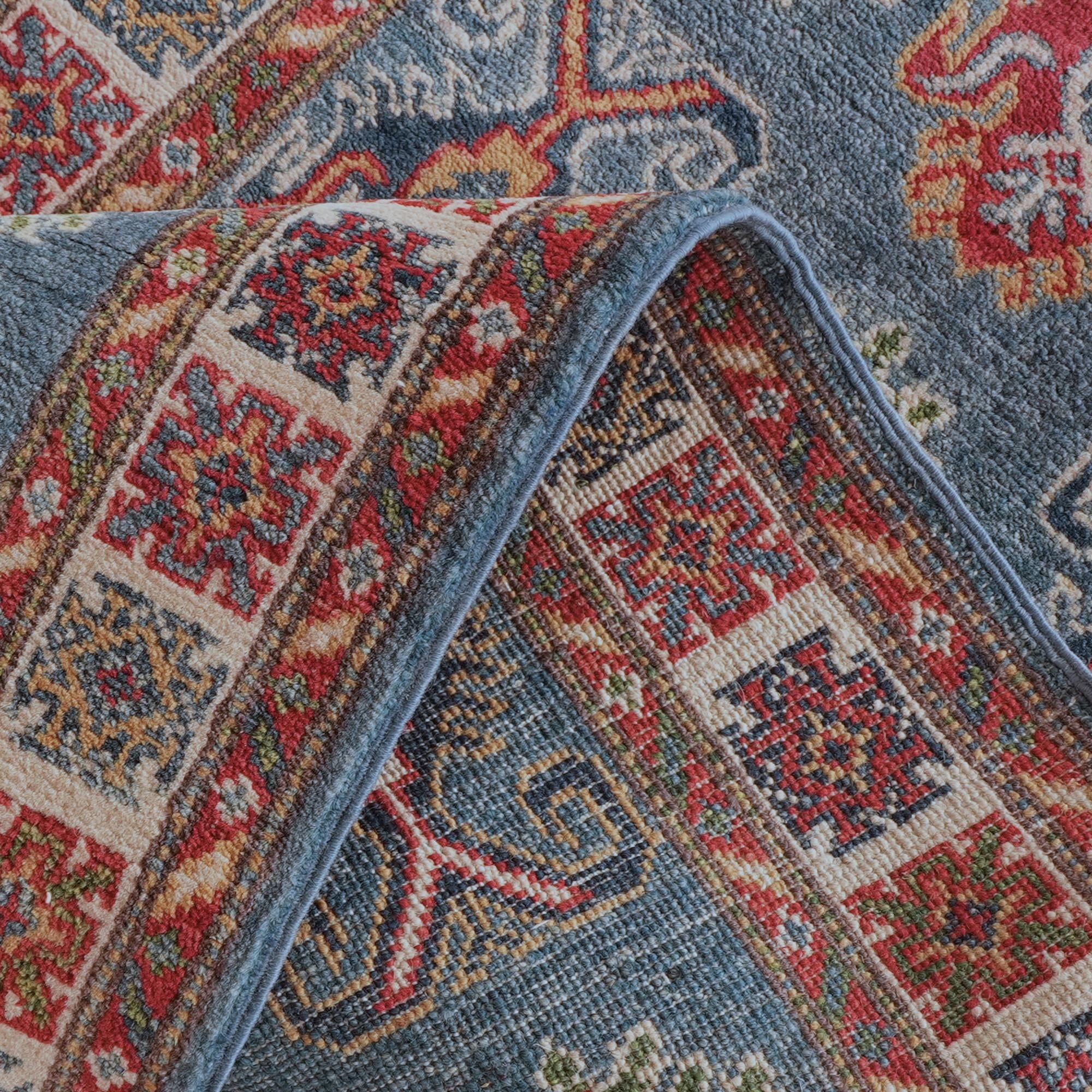 80cm x 220cm Hand Knotted Kazak Runner Rug