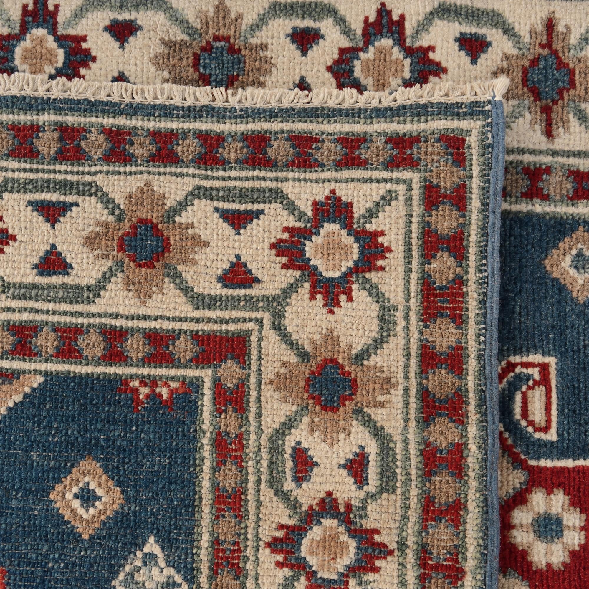 90cm x 305cm Hand Knotted Kazak Runner Rug