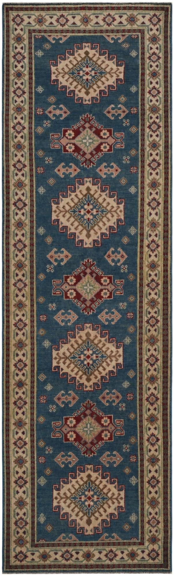 3' x 10' Hand Knotted Kazak Runner Rug