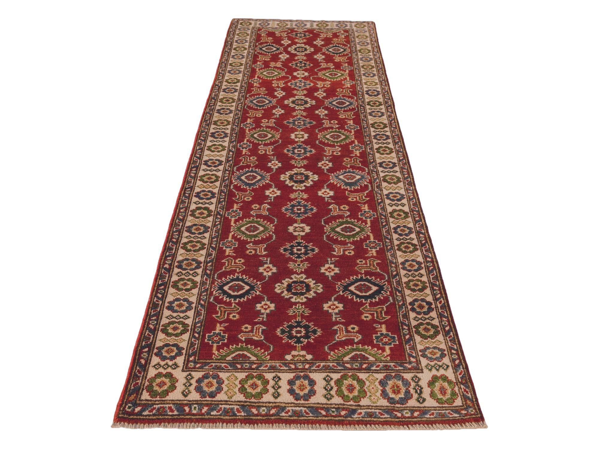 2' 9 x 9' 10 Hand Knotted Kazak Runner Rug