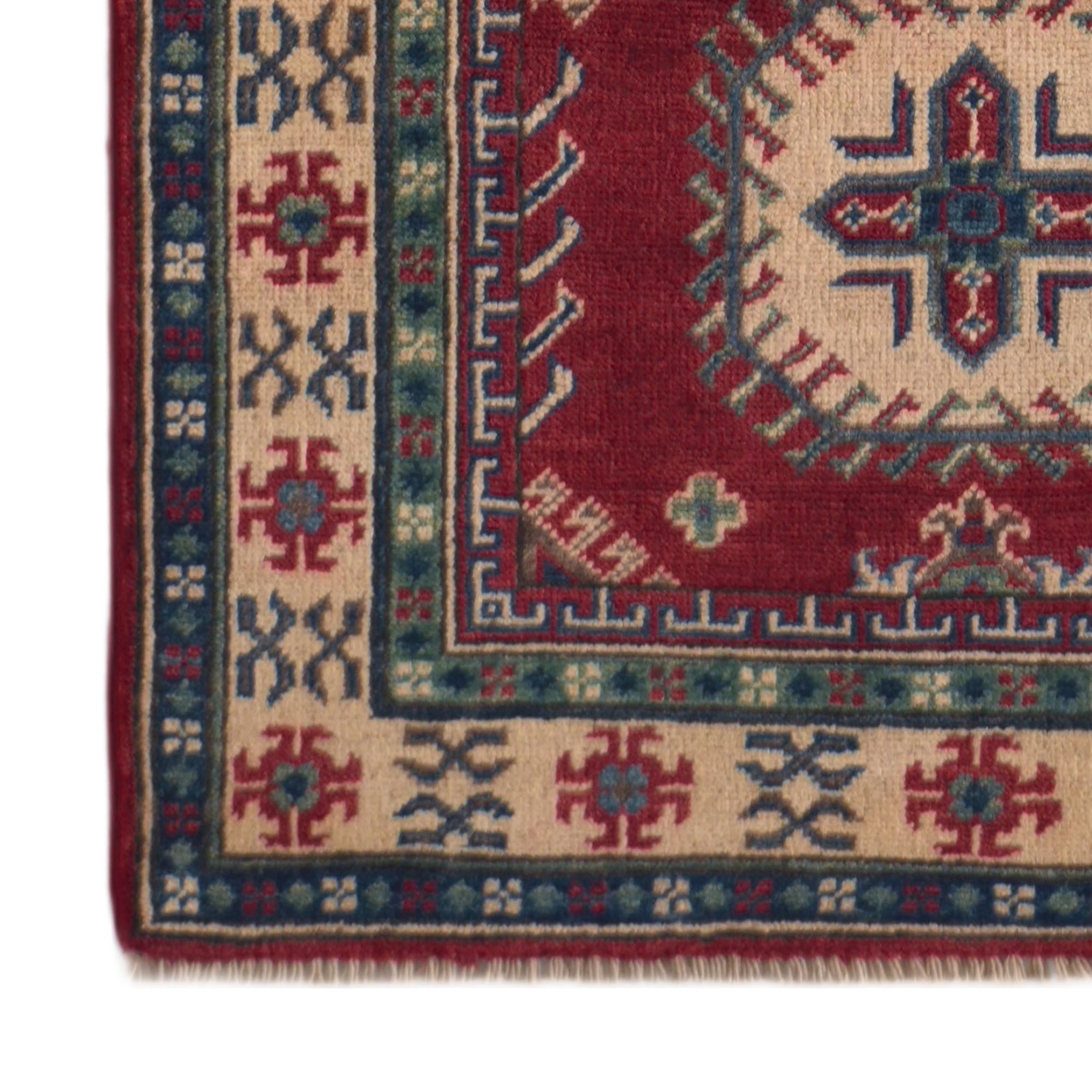 Detail image 7 of 10: 2' 9 x 9' 9 Hand Knotted Kazak Runner Rug
