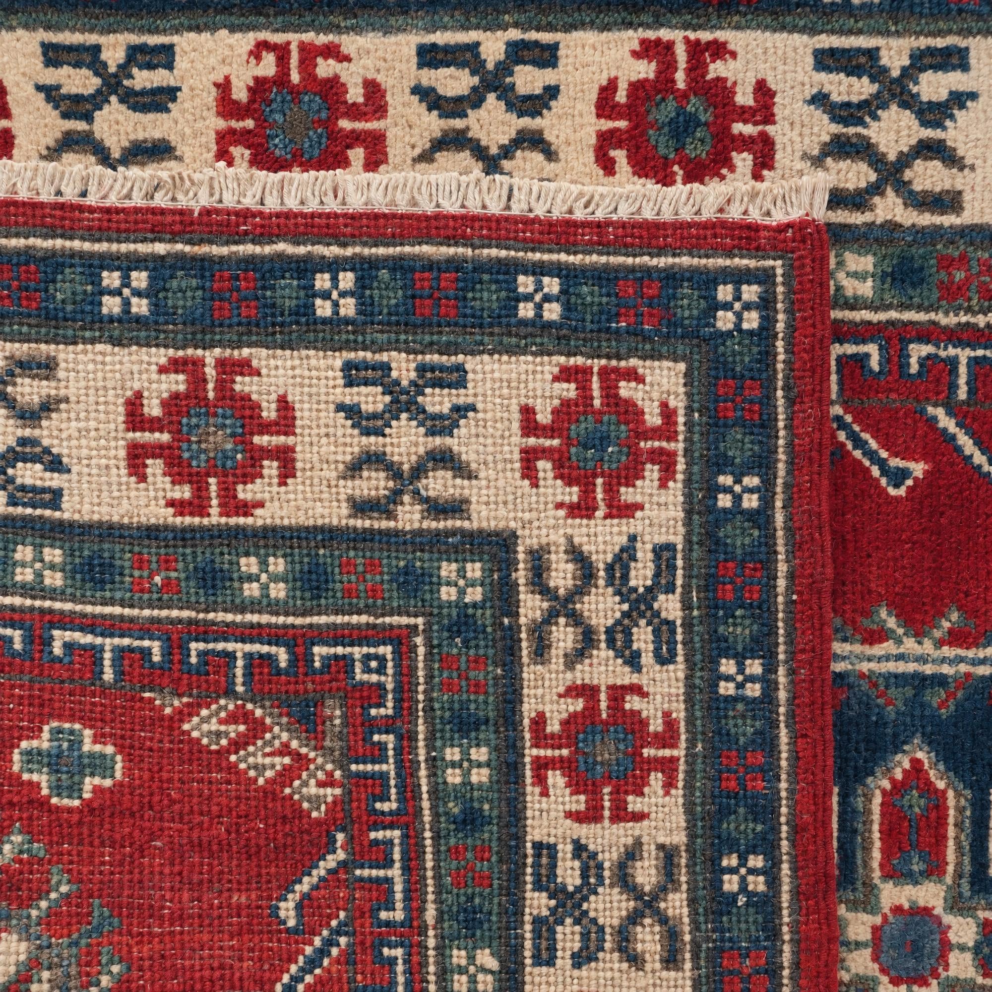85cm x 295cm Handgeknüpft Kazak Läufer Teppich