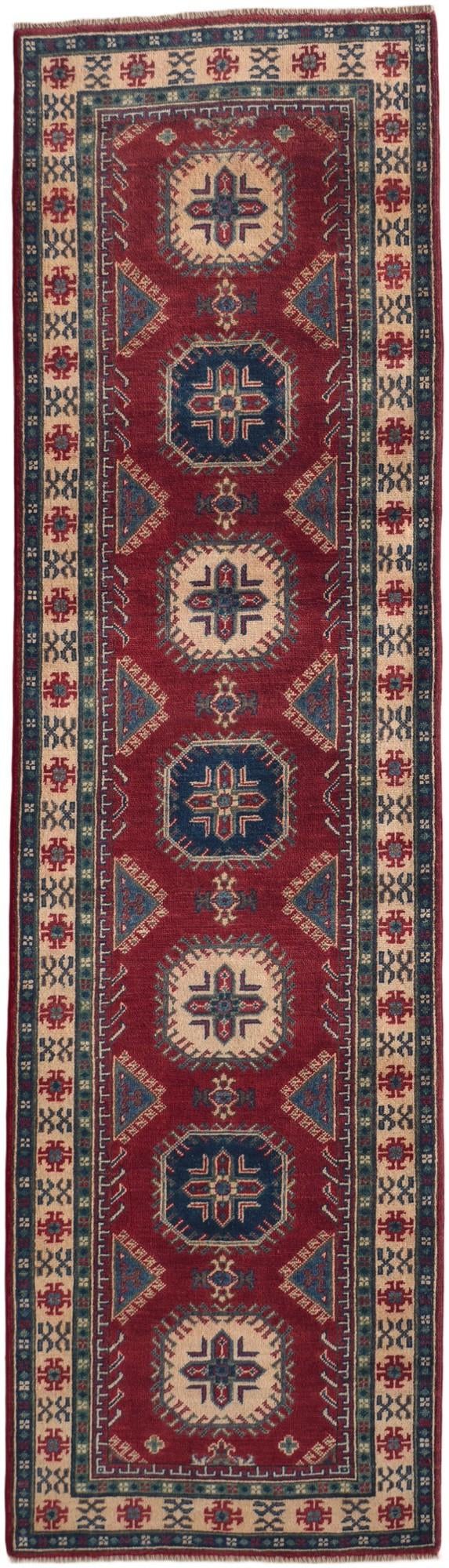Detail image 2 of 10: 2' 9 x 9' 9 Hand Knotted Kazak Runner Rug