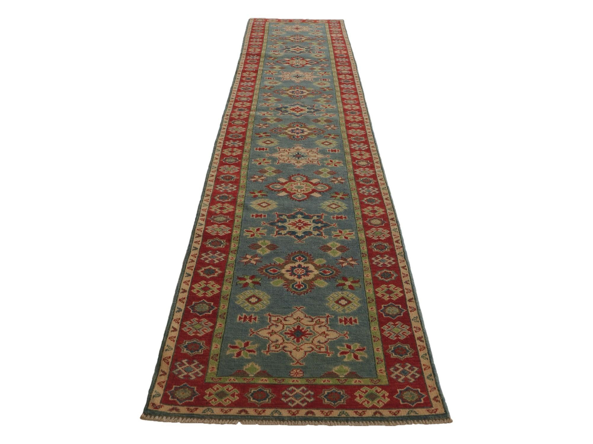 Detail image 5 of 11: 2' 8 x 16' 1 Hand Knotted Kazak Runner Rug