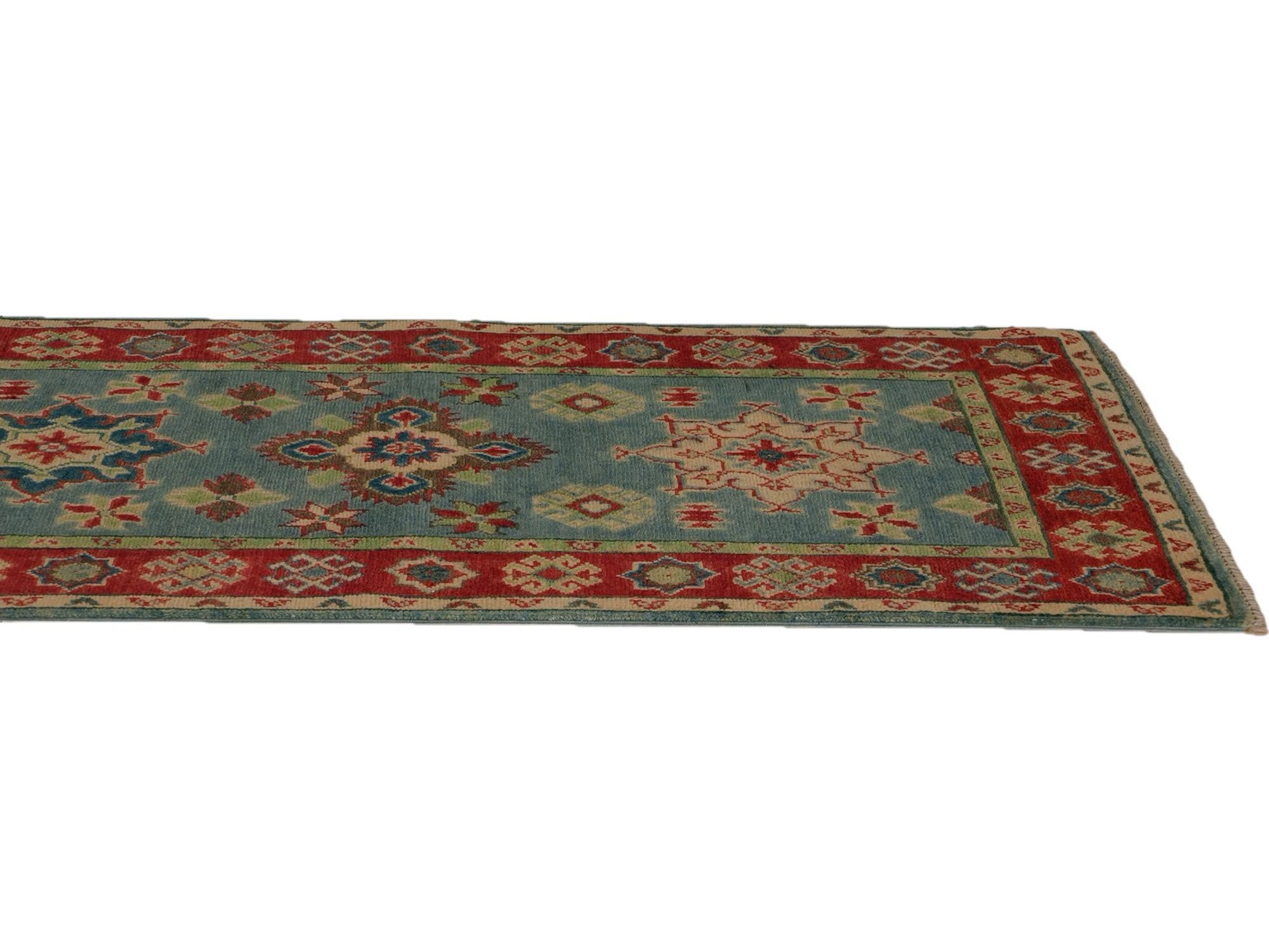 Detail image 6 of 11: 2' 8 x 16' 1 Hand Knotted Kazak Runner Rug