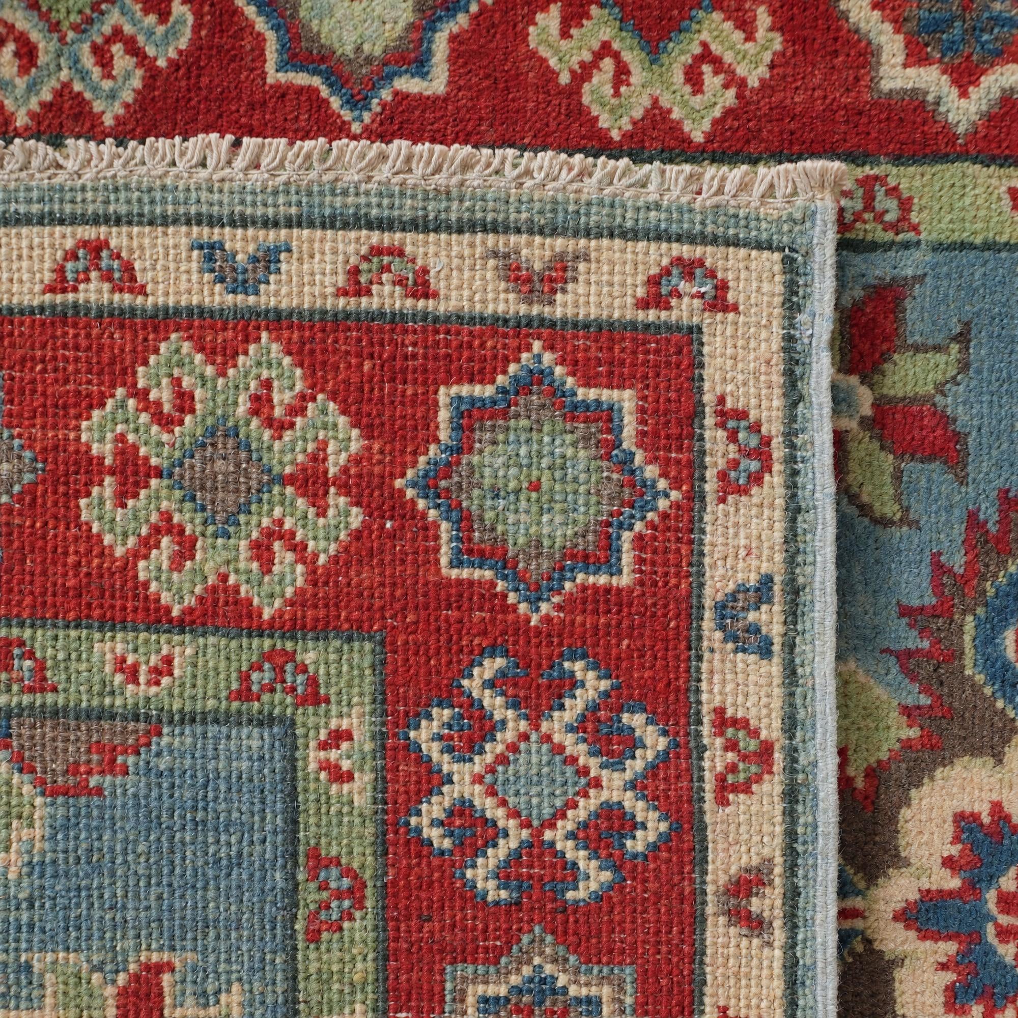 Detail image 11 of 11: 2' 8 x 16' 1 Hand Knotted Kazak Runner Rug