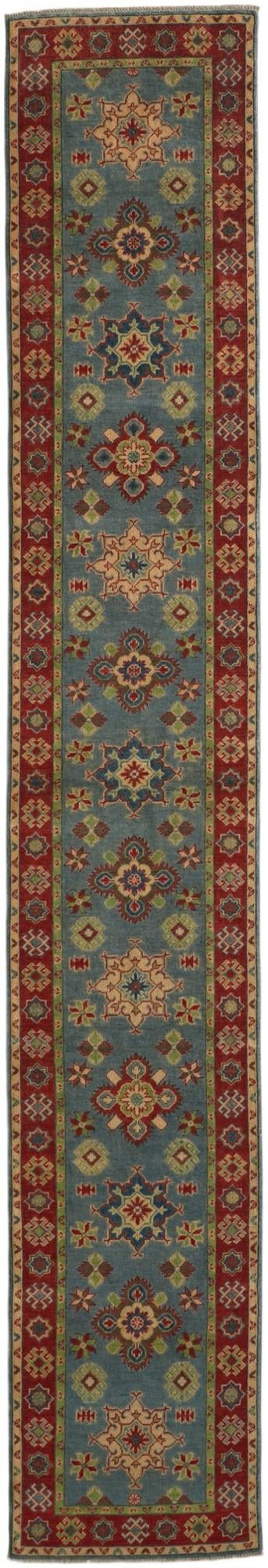 Detail image 2 of 11: 2' 8 x 16' 1 Hand Knotted Kazak Runner Rug