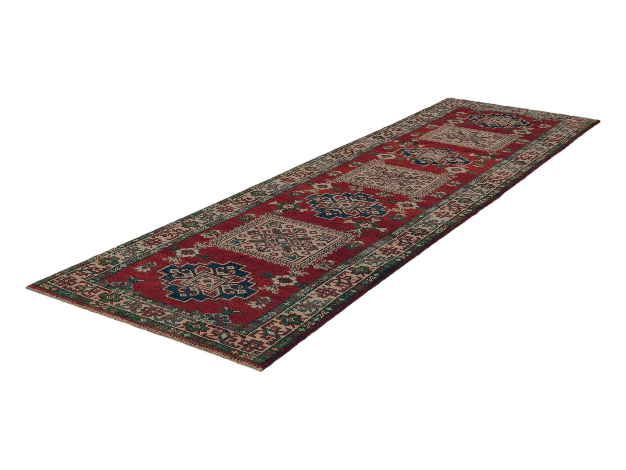 2' 8 x 9' 6 Hand Knotted Kazak Runner Rug