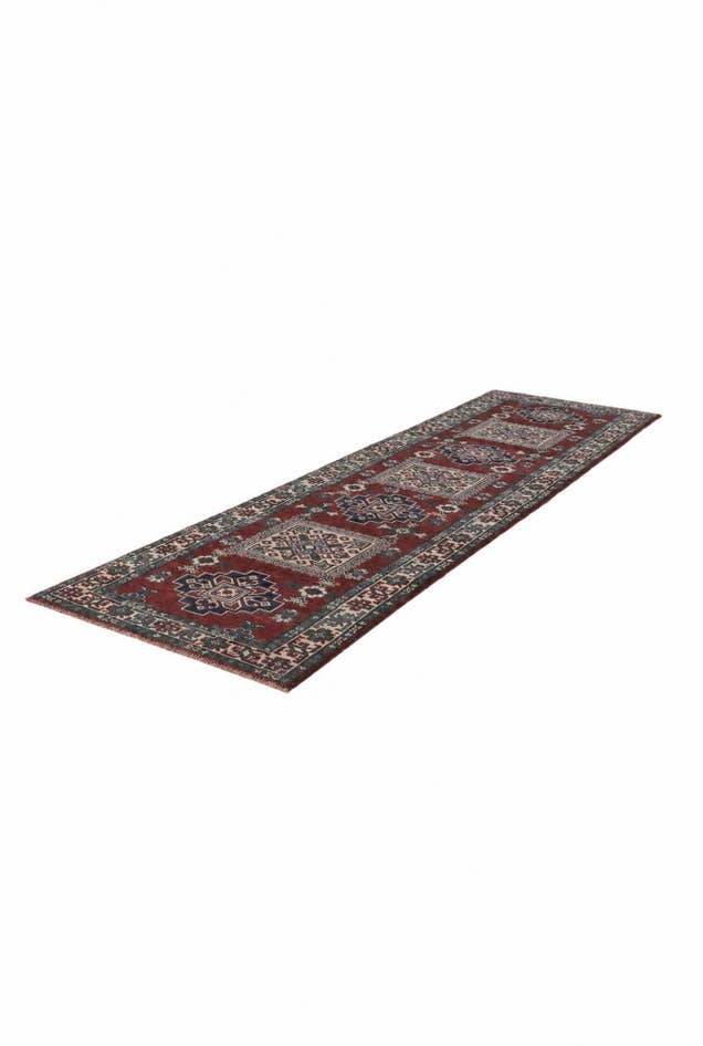 Detail image of 2' 8 x 9' 6 Hand Knotted Kazak Runner Rug