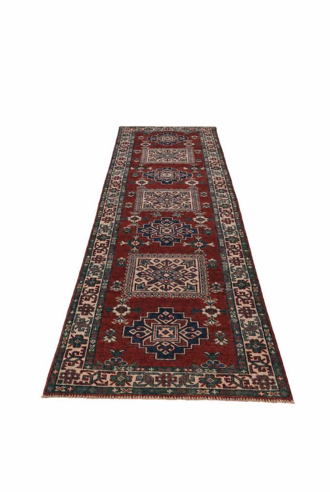 2' 8 x 9' 6 Hand Knotted Kazak Runner Rug