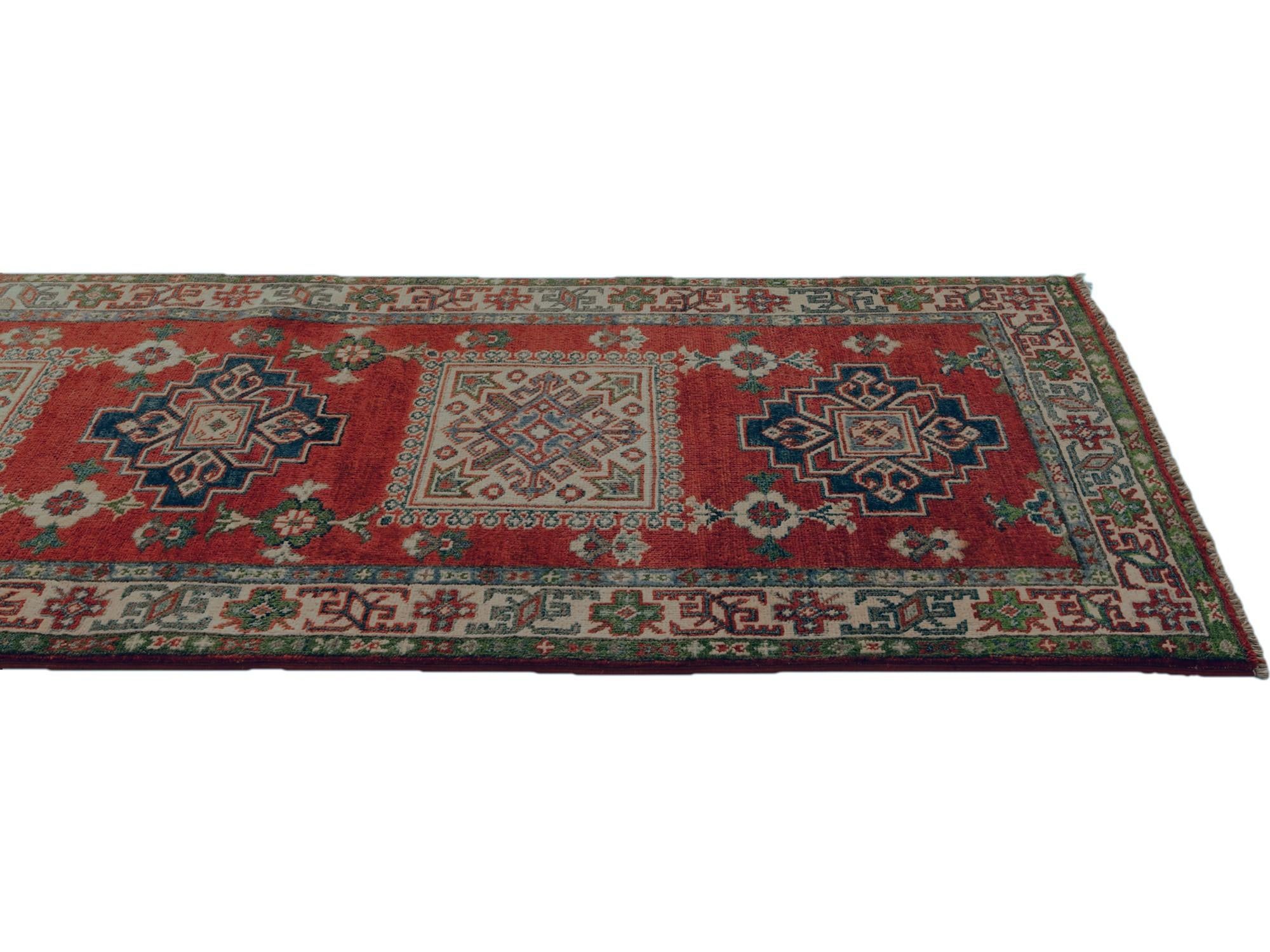 2' 8 x 9' 6 Hand Knotted Kazak Runner Rug