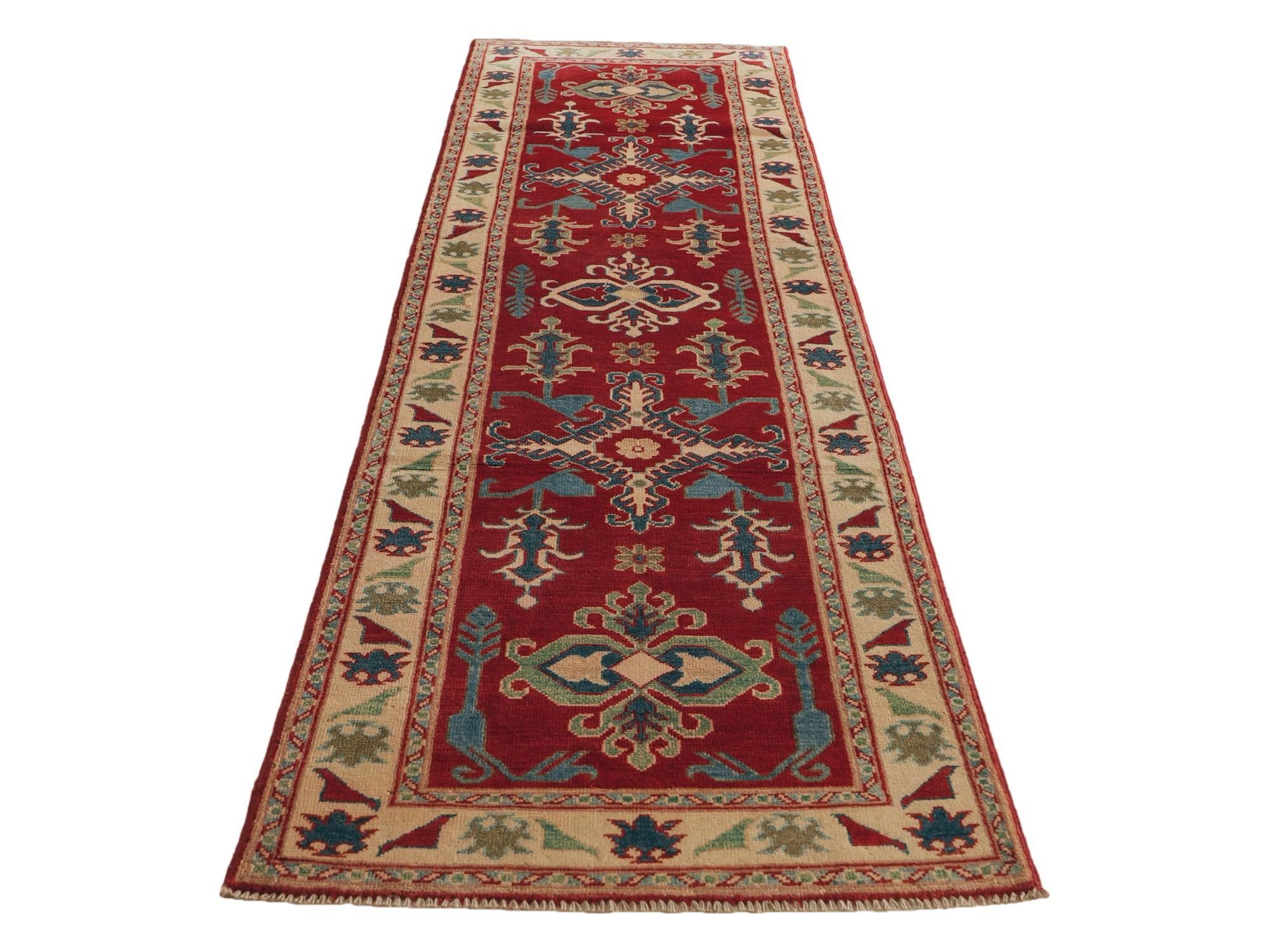 Detail image 5 of 11: 2' 6 x 9' 5 Hand Knotted Kazak Runner Rug
