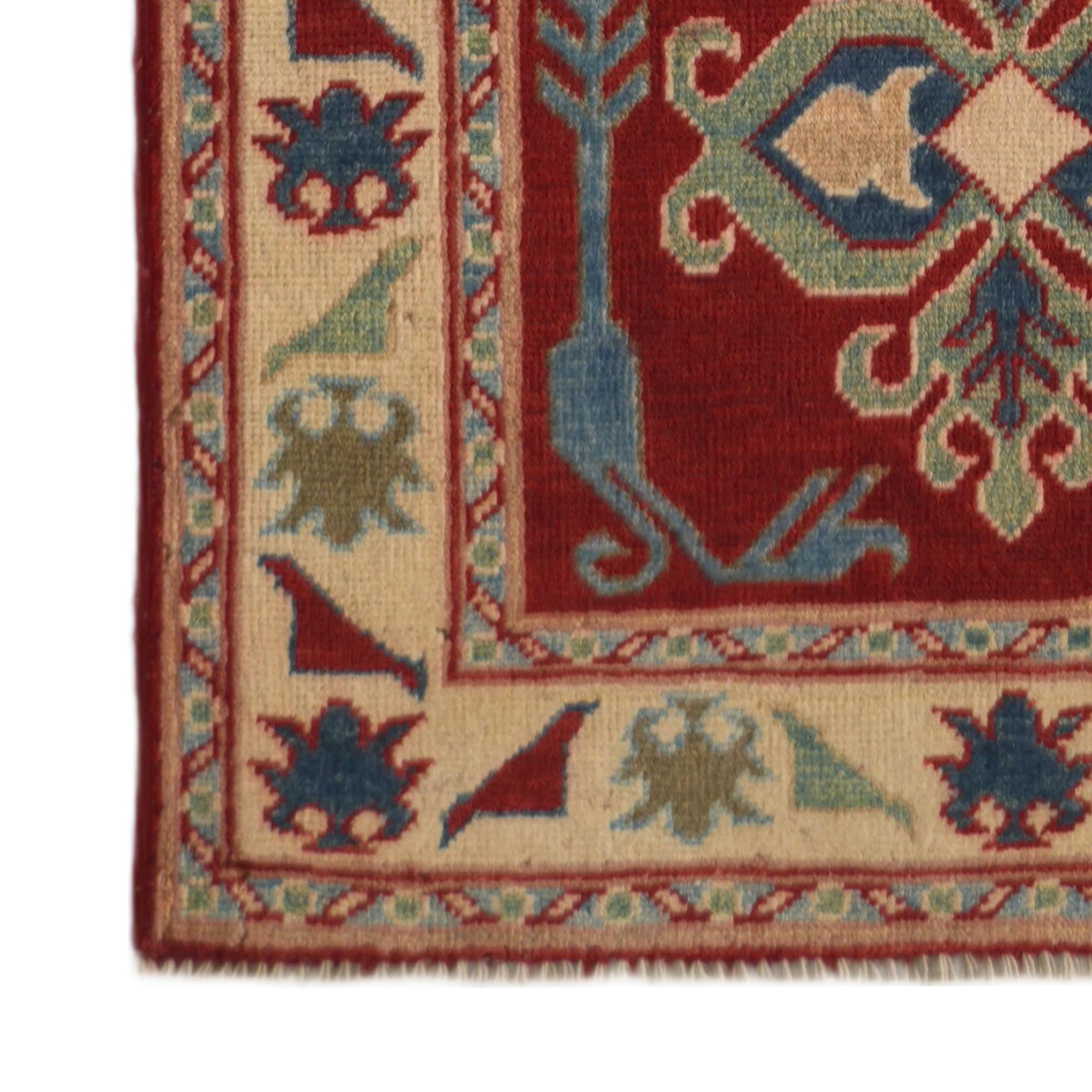 Detail image 7 of 11: 2' 6 x 9' 5 Hand Knotted Kazak Runner Rug