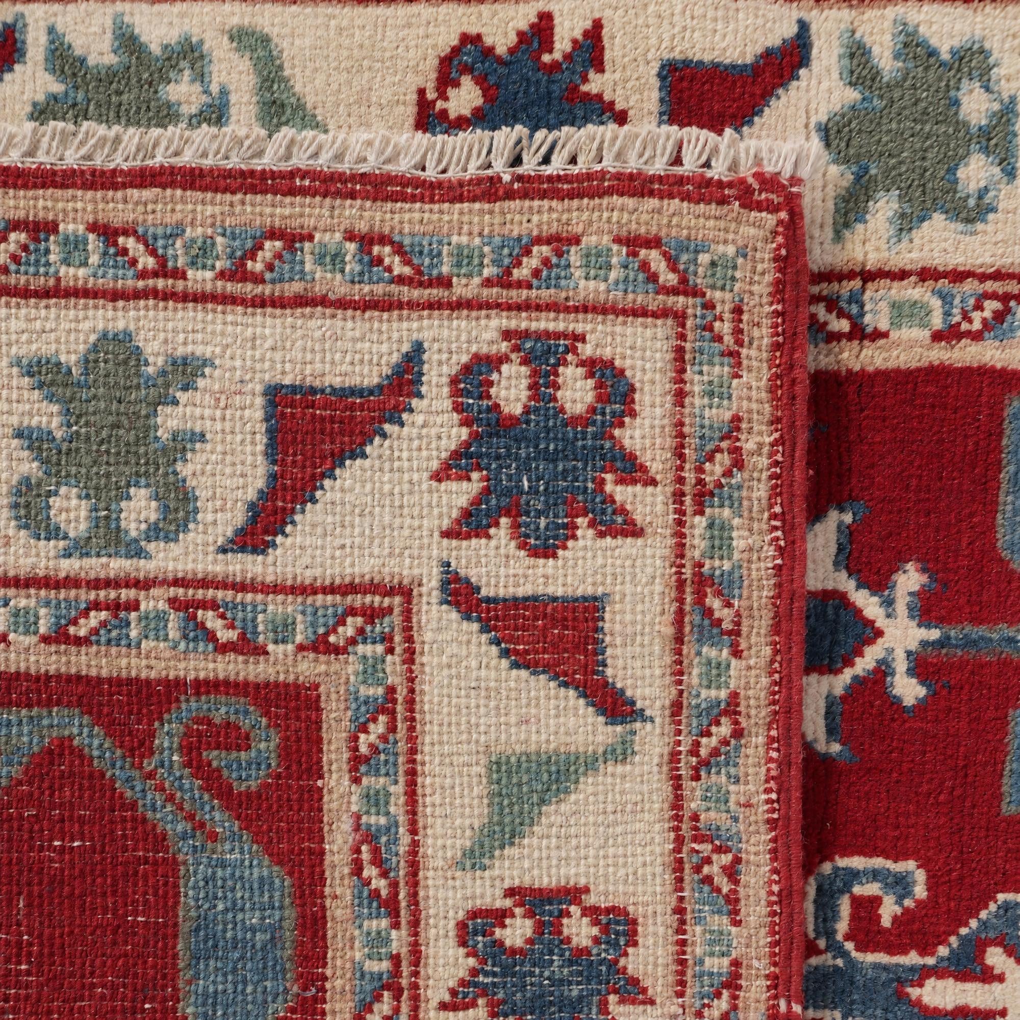 Detail image 11 of 11: 2' 6 x 9' 5 Hand Knotted Kazak Runner Rug