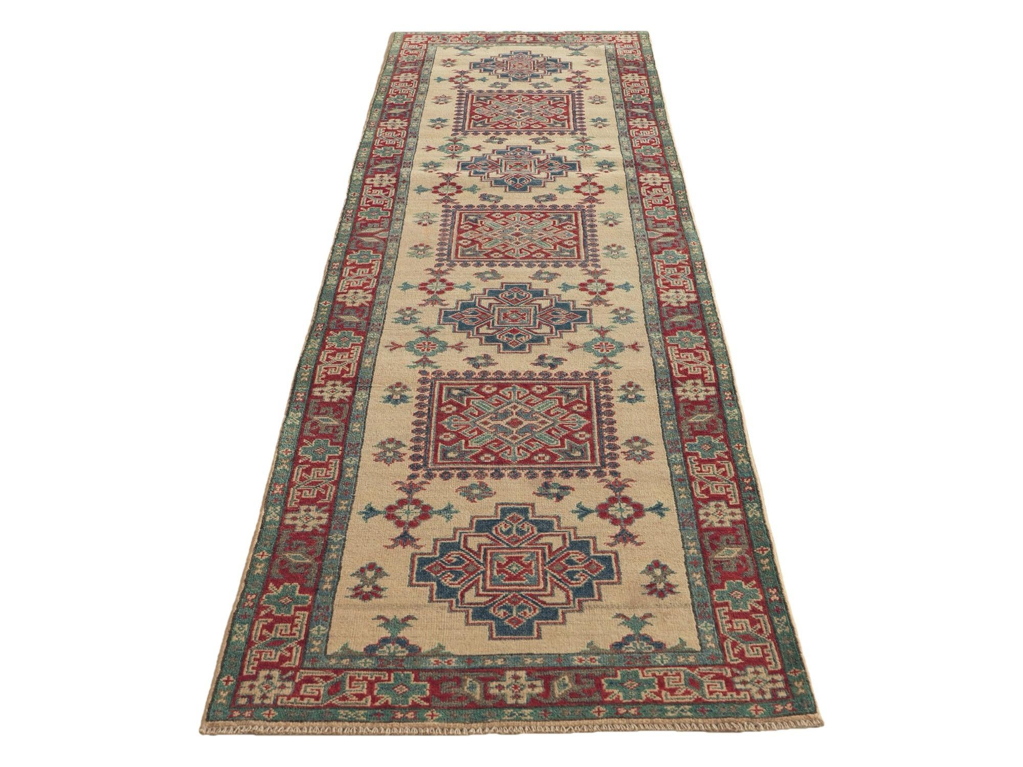 Detail image 5 of 12: 2' 8 x 9' 11 Hand Knotted Kazak Runner Rug
