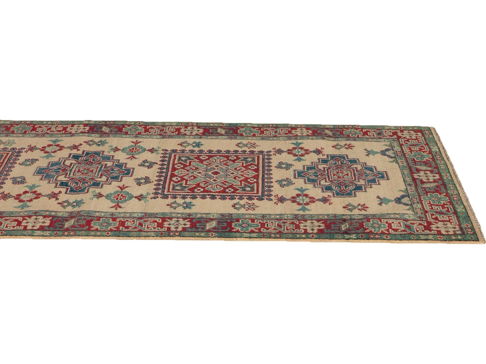 Detail image 6 of 12: 2' 8 x 9' 11 Hand Knotted Kazak Runner Rug