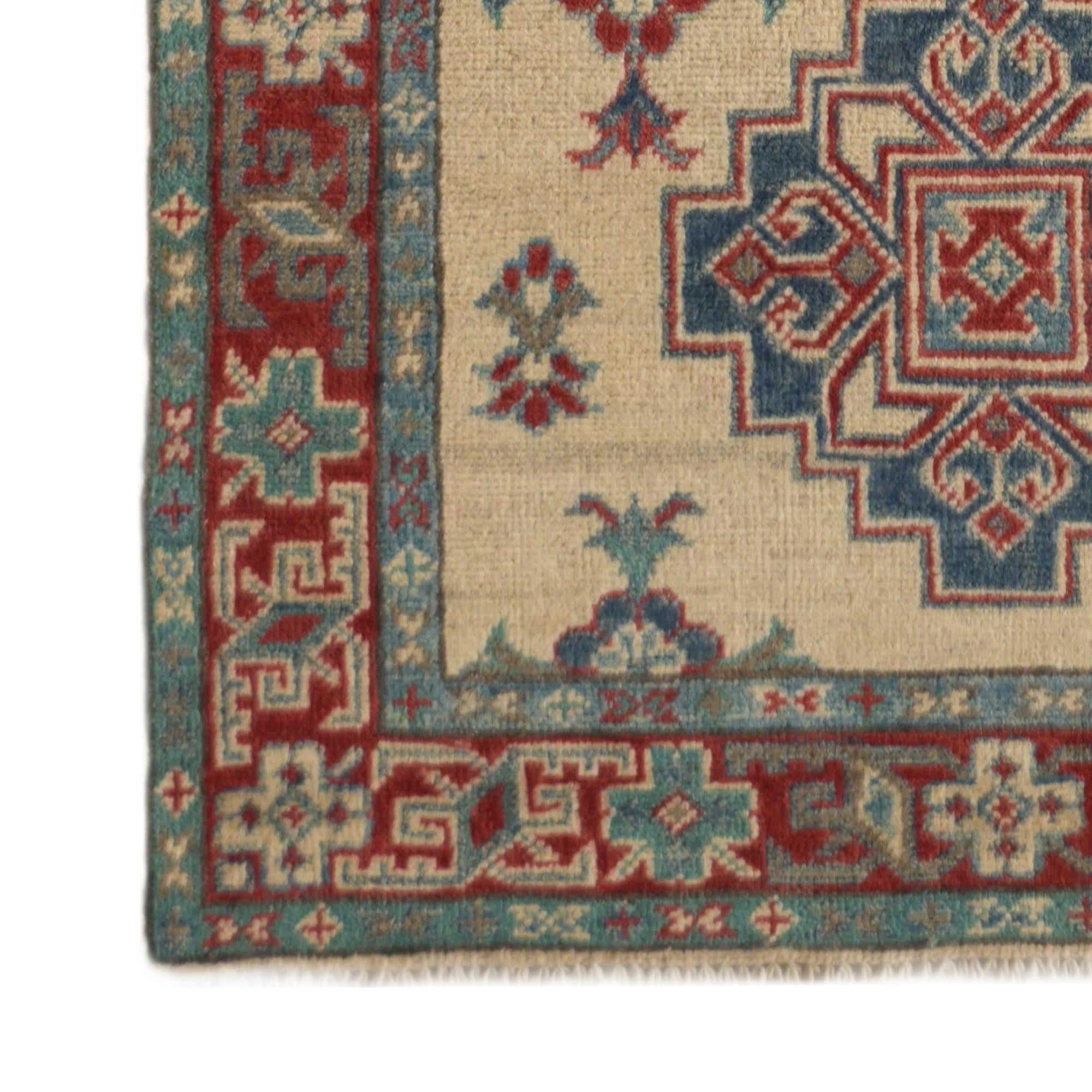 Detail image 7 of 12: 2' 8 x 9' 11 Hand Knotted Kazak Runner Rug