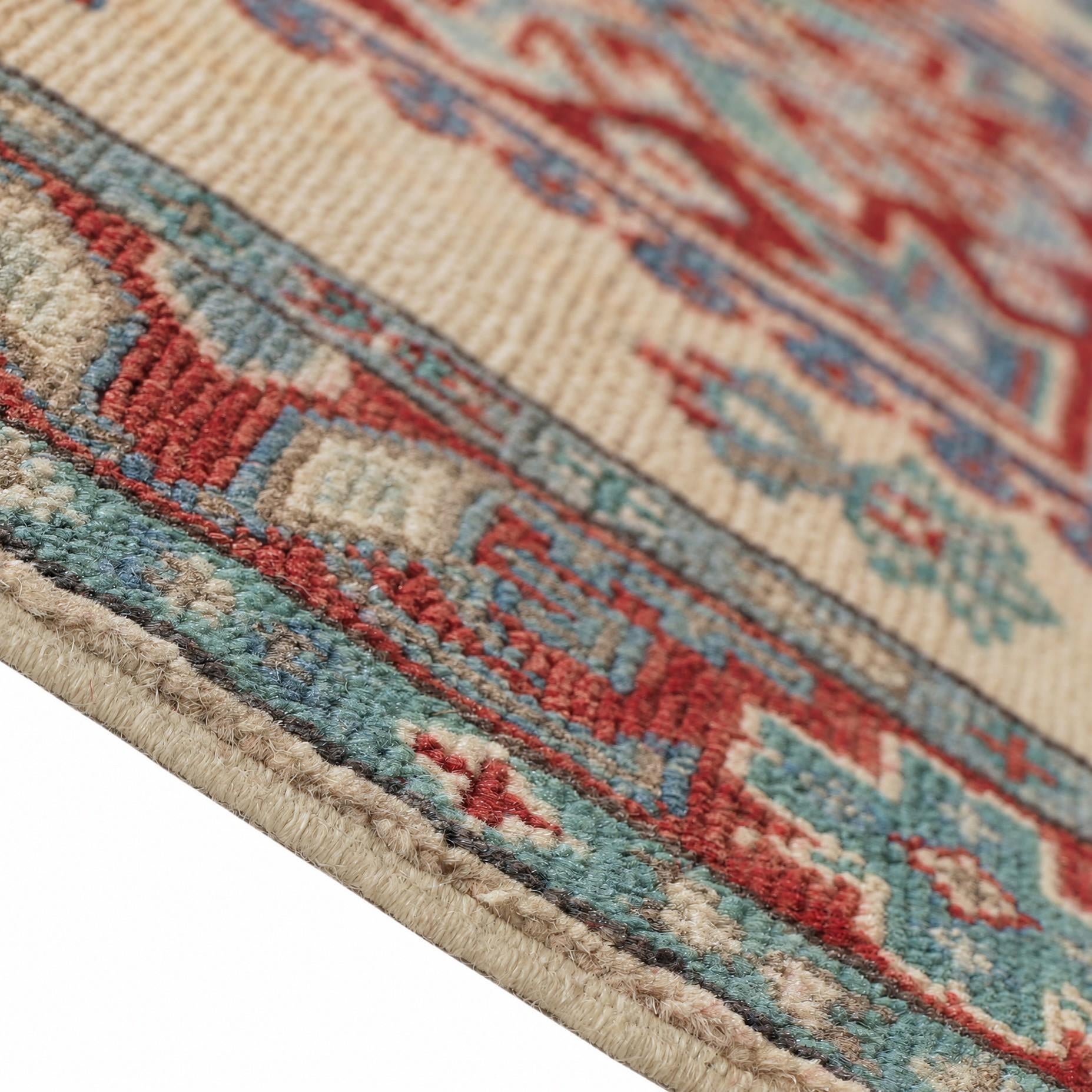 Detail image 8 of 12: 2' 8 x 9' 11 Hand Knotted Kazak Runner Rug