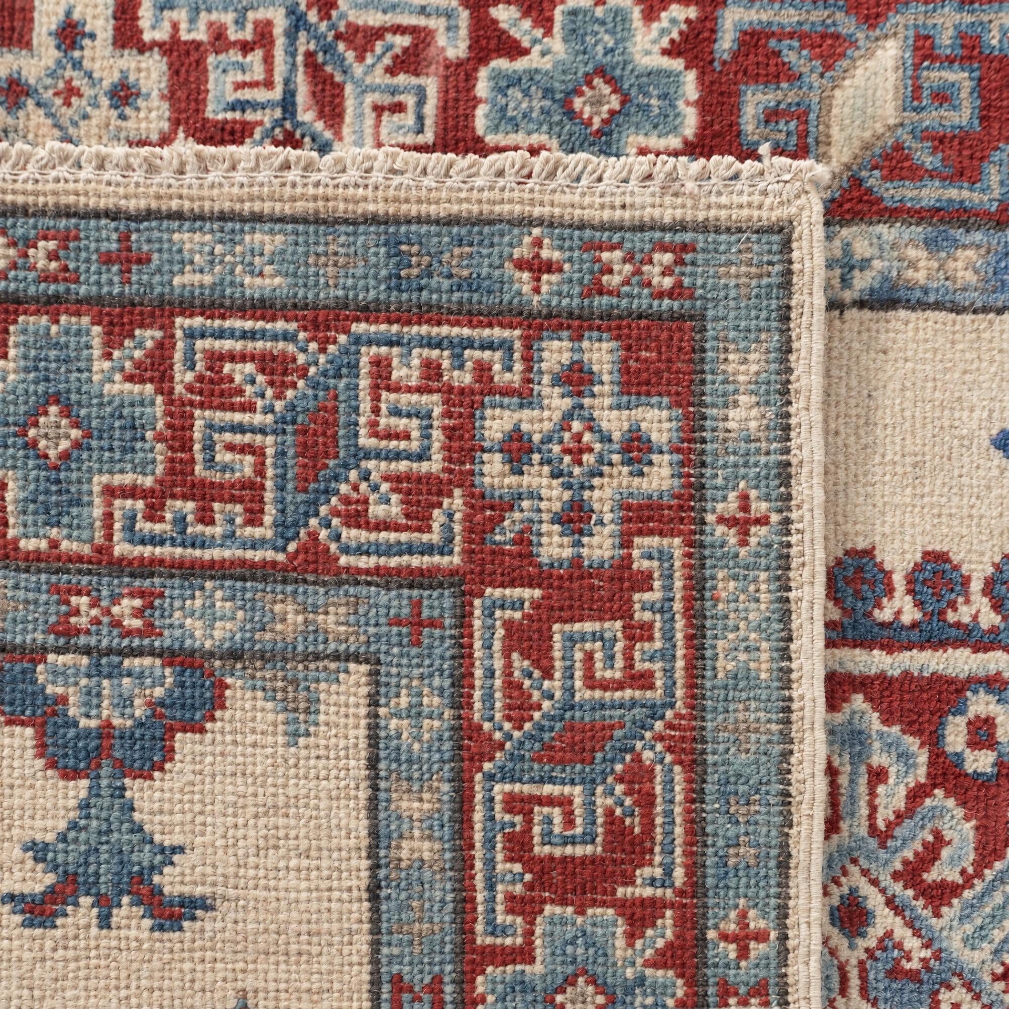 Detail image 12 of 12: 2' 8 x 9' 11 Hand Knotted Kazak Runner Rug