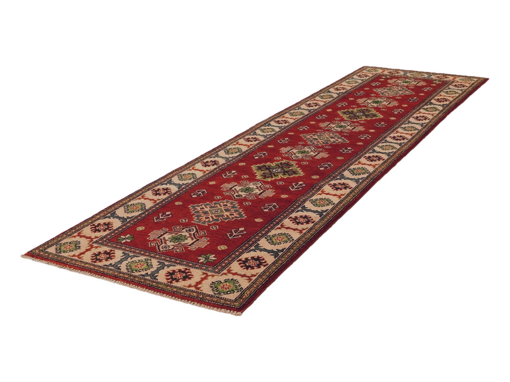 2' 8 x 10' Hand Knotted Kazak Runner Rug
