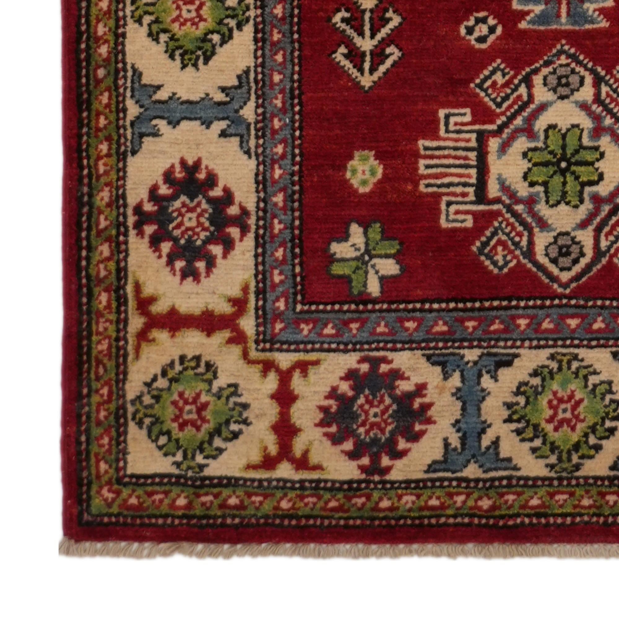 2' 8 x 10' Hand Knotted Kazak Runner Rug