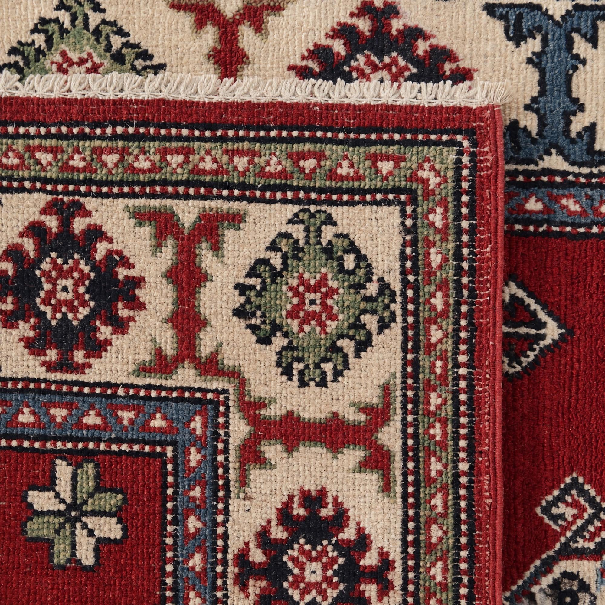 2' 8 x 10' Hand Knotted Kazak Runner Rug