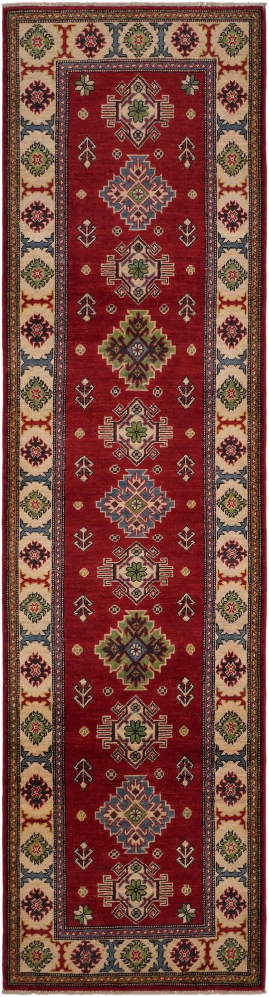 2' 8 x 10' Hand Knotted Kazak Runner Rug