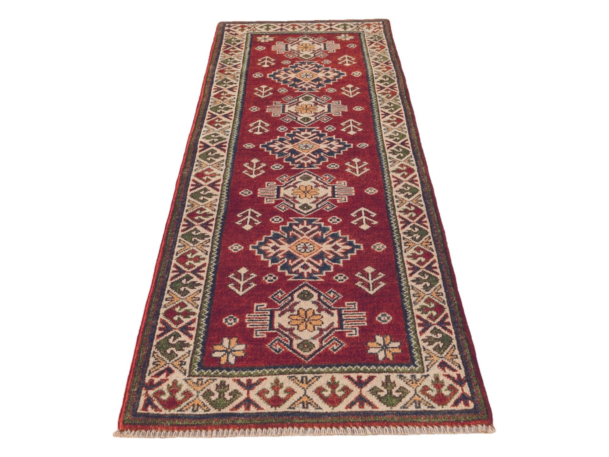 2' x 6' Hand Knotted Kazak Runner Rug