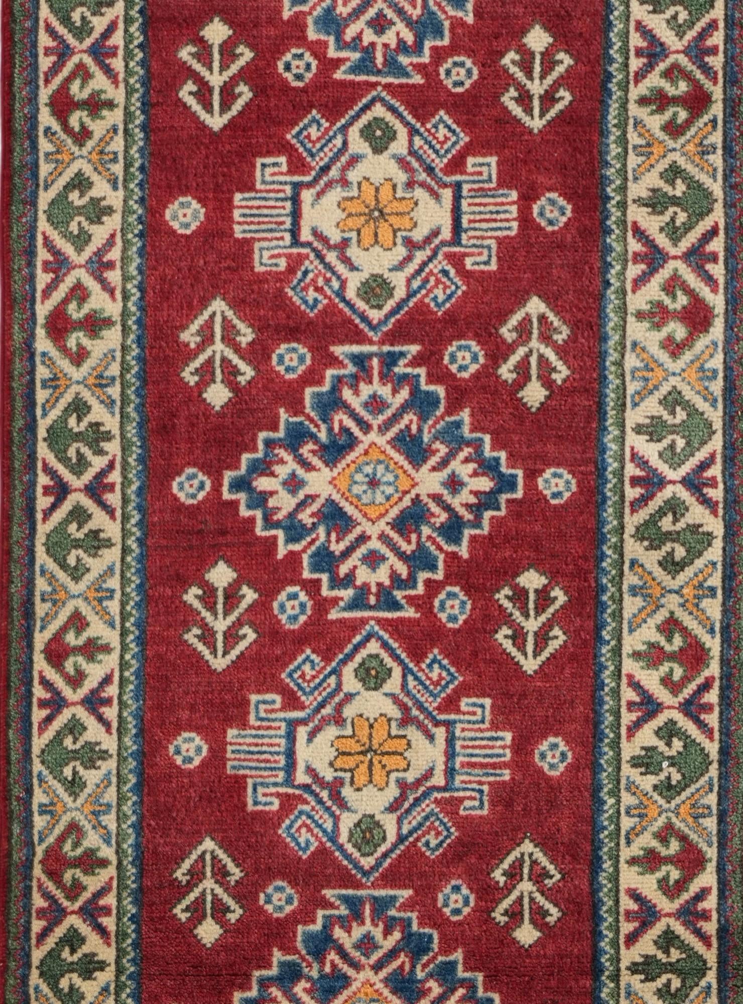 2' x 6' Hand Knotted Kazak Runner Rug
