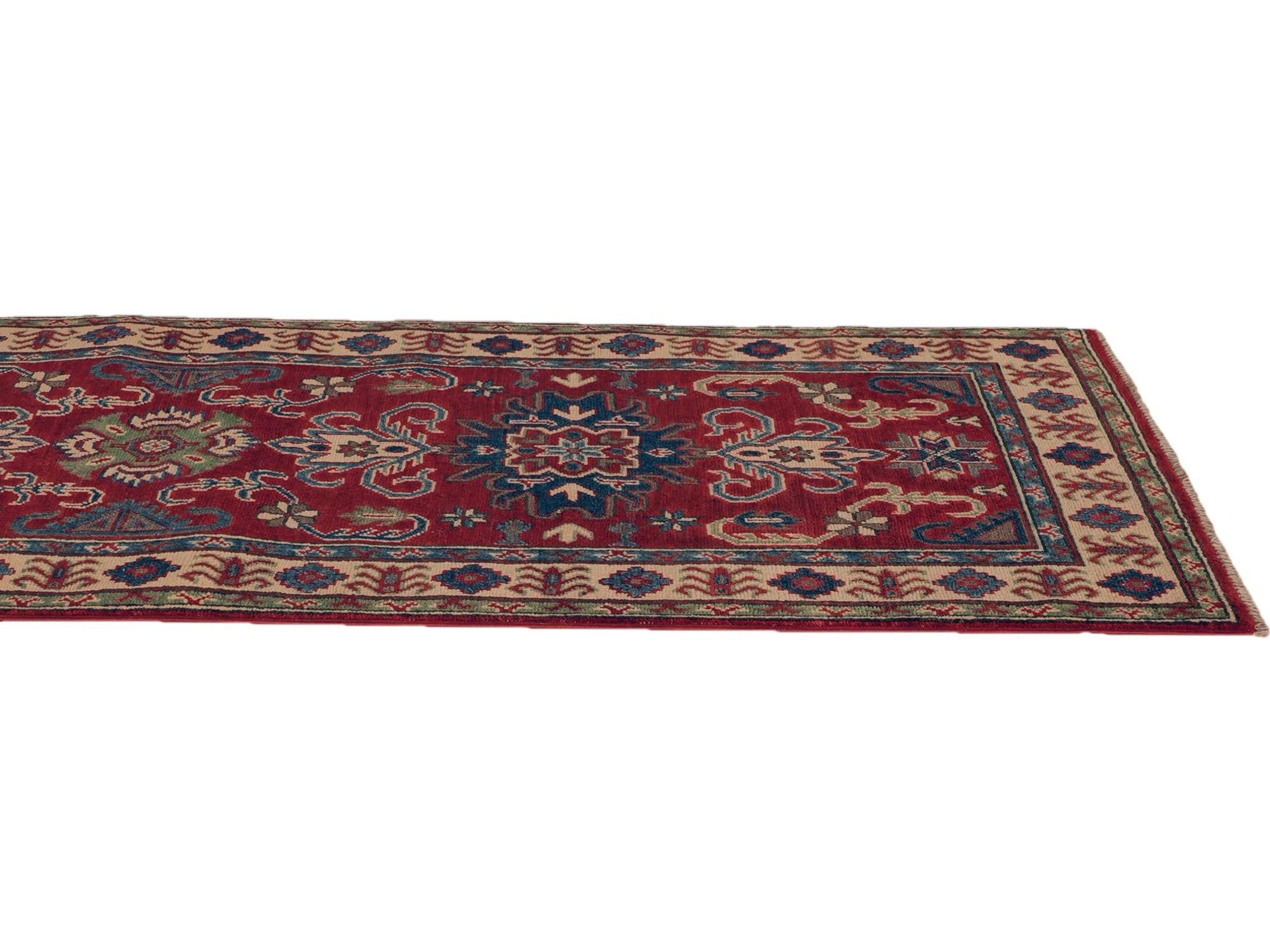 Detail image 6 of 11: 2' 9 x 9' 11 Hand Knotted Kazak Runner Rug