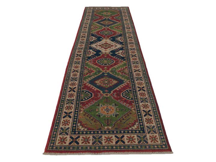 2' 8 x 11' 7 Hand Knotted Kazak Runner Rug